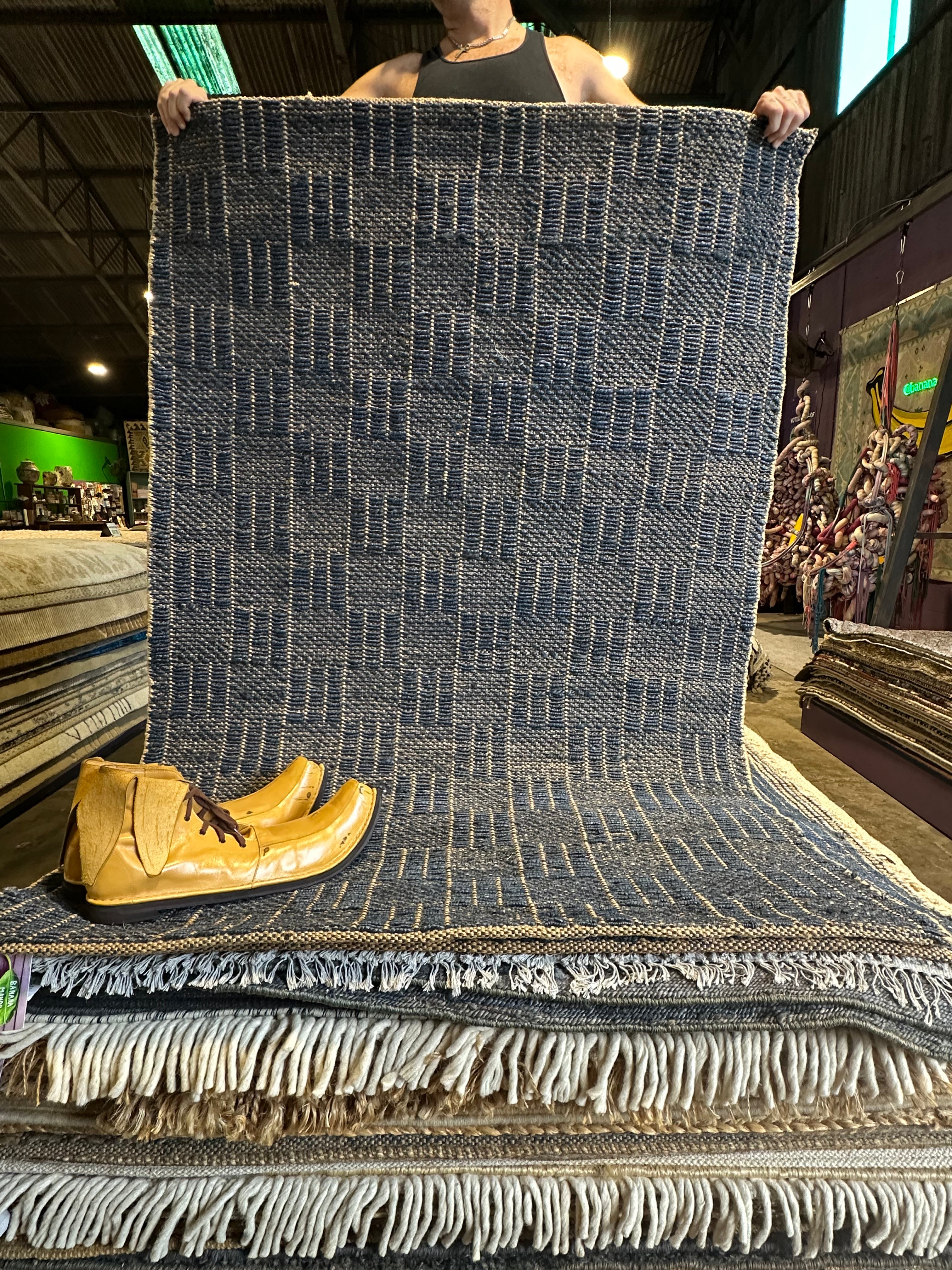 Selma Hacker 5.9x7.9 Jute Box Design Rug