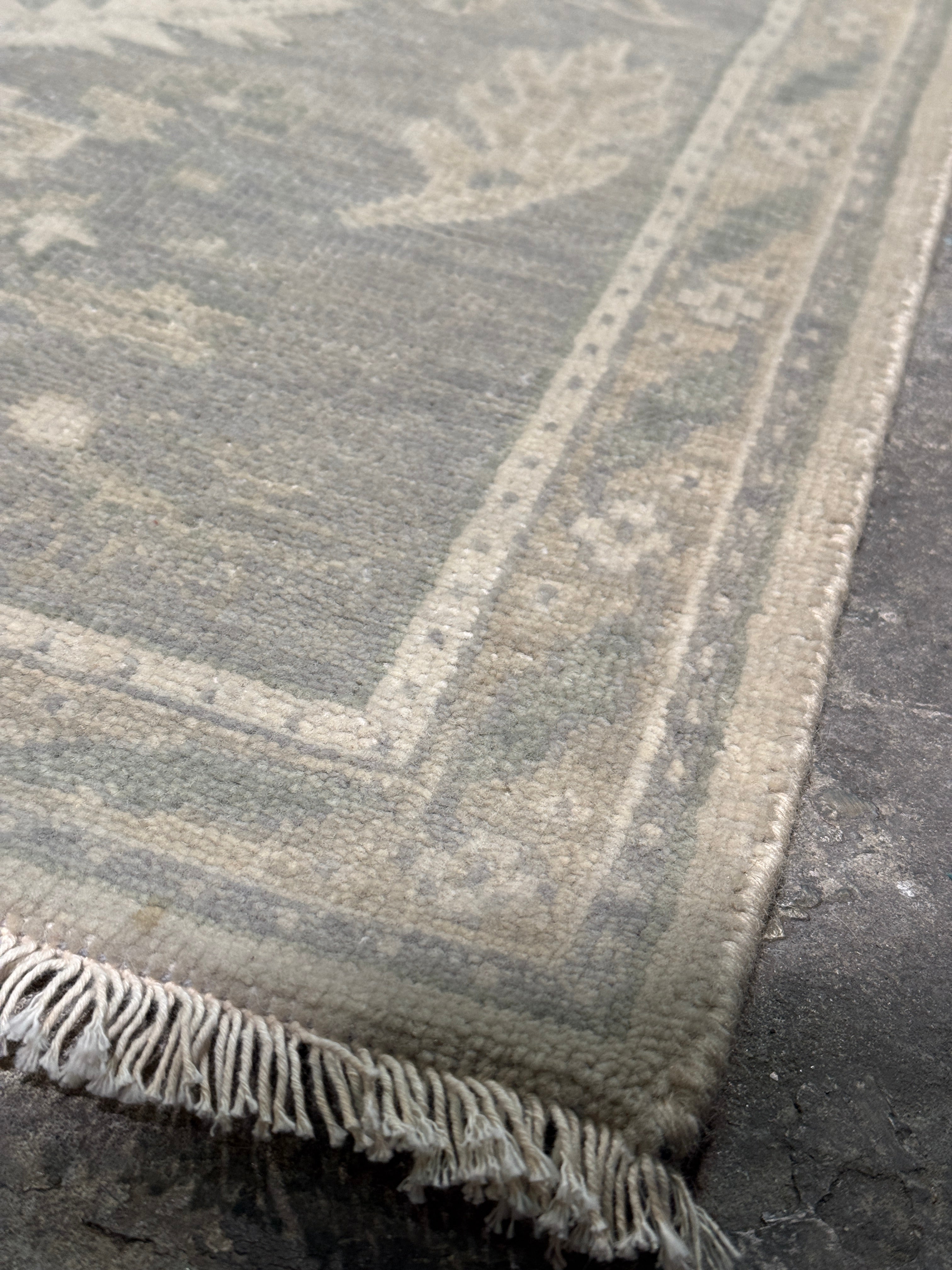 Marla Jones 3x4.9 Grey Hand-Knotted Oushak Rug