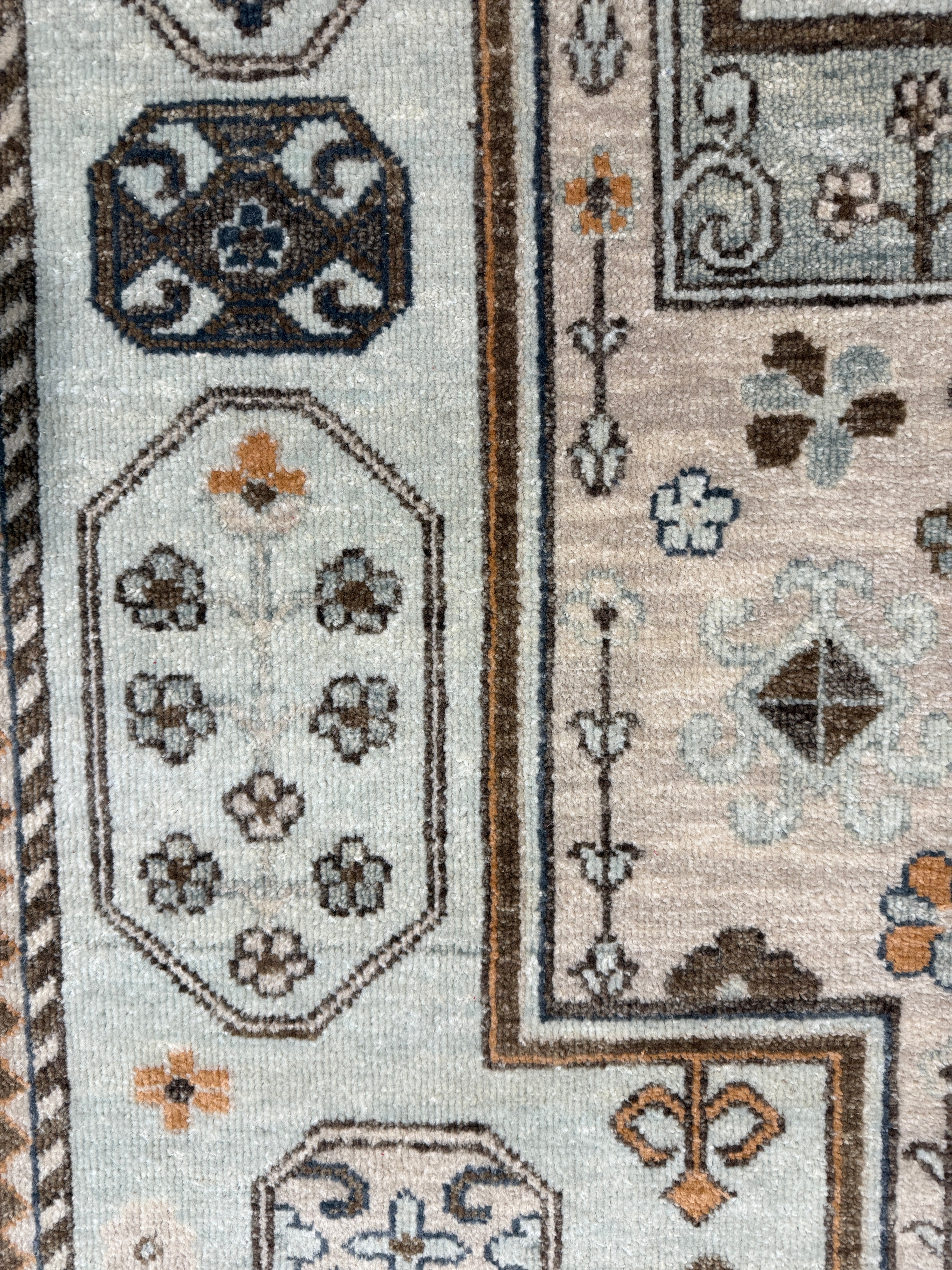 Margot Strum 2.6x5 Blue Hand-Knotted Oushak Rug