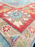 Tina 8.8x11.9 Afghani Aryana Blue and Red Rug