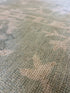 Claudette 9.5x13.2 Ivory and Green Hand-Knotted Oushak Rug