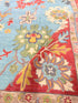 Tina 8.8x11.9 Afghani Aryana Blue and Red Rug