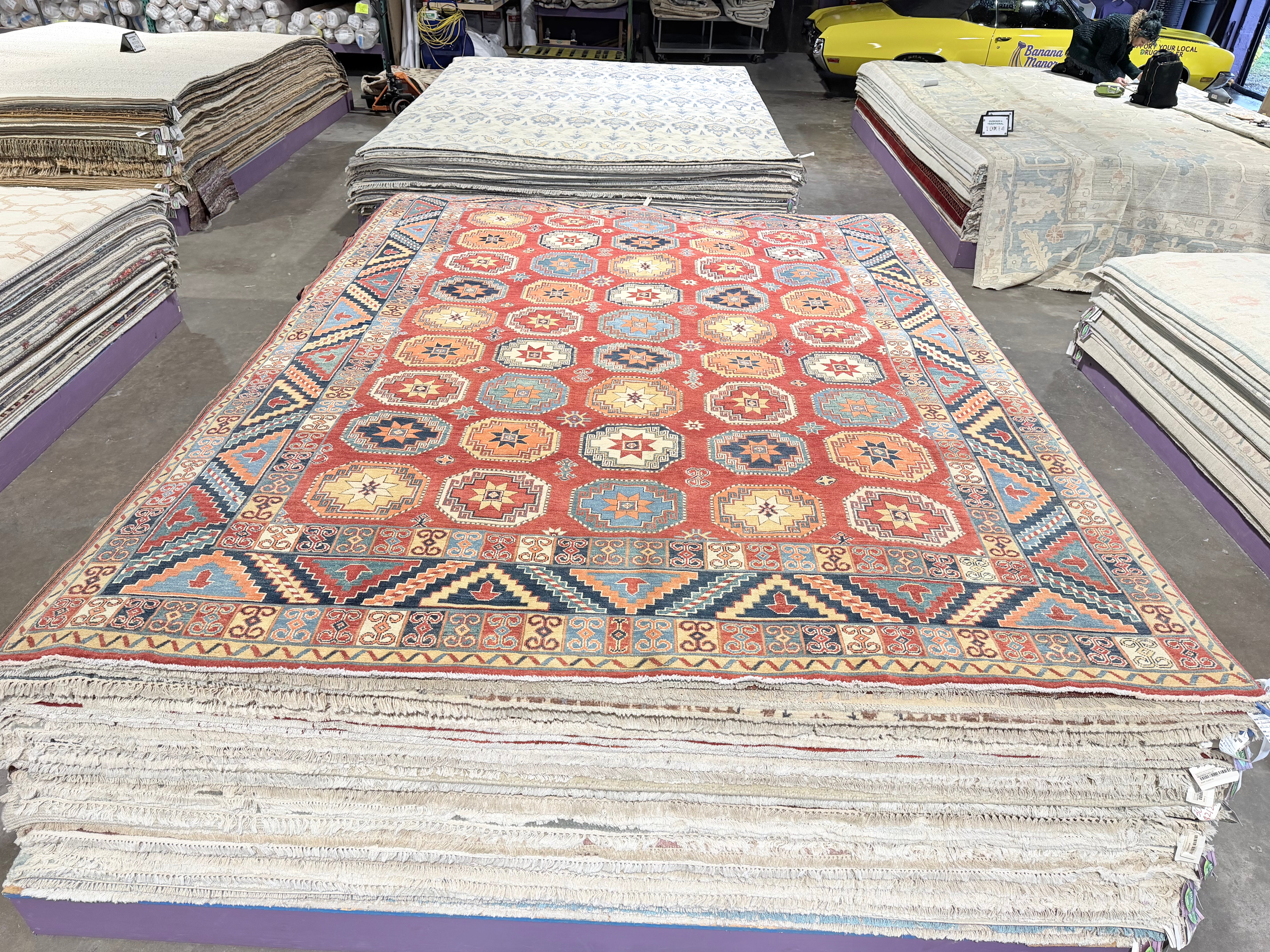 Regina Ting Chen 8.10x12.1 Afghani Aryana Red Rug