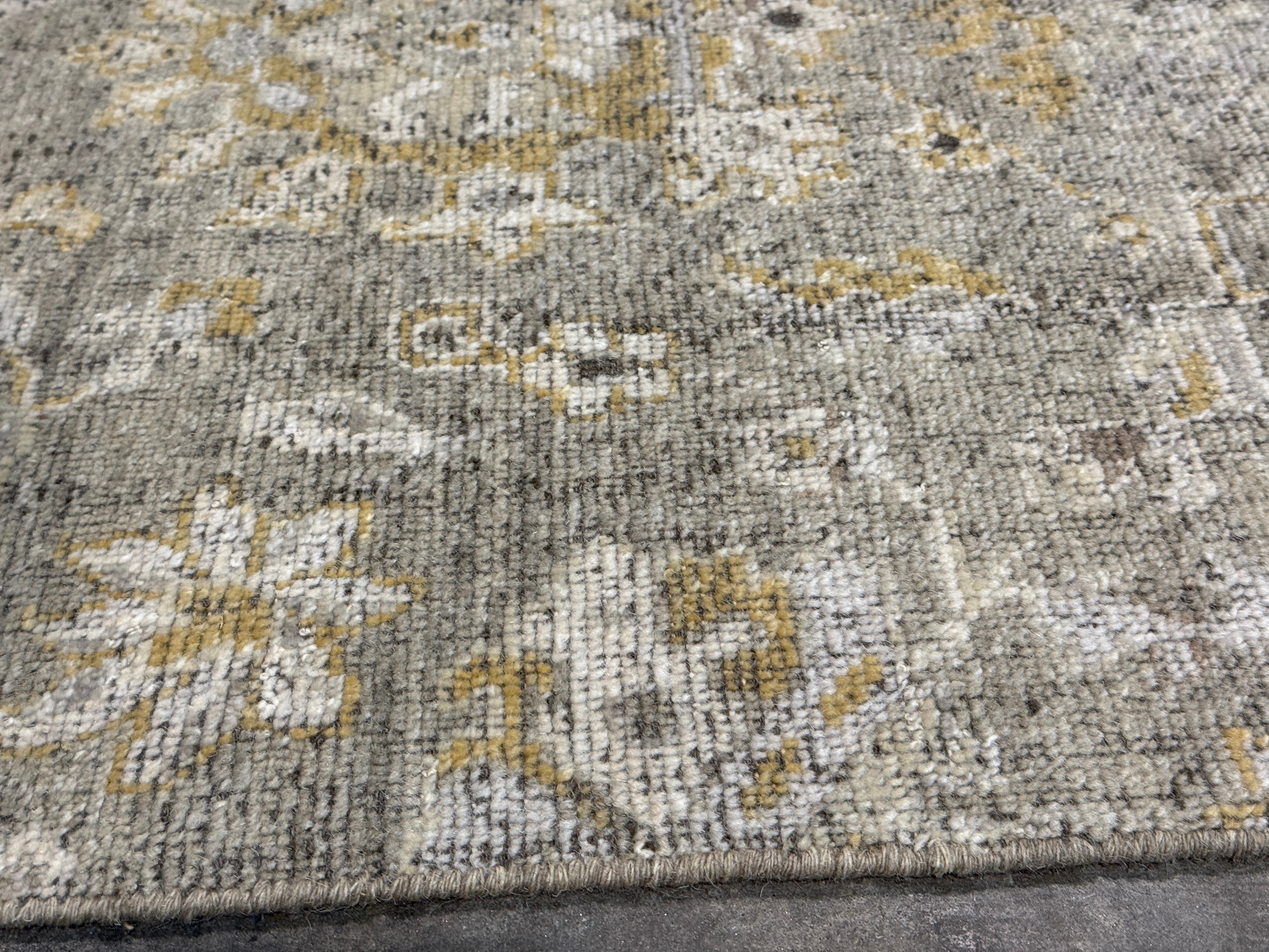 Linda Clark 2.6x4 Grey Hand-Knotted Oushak Rug