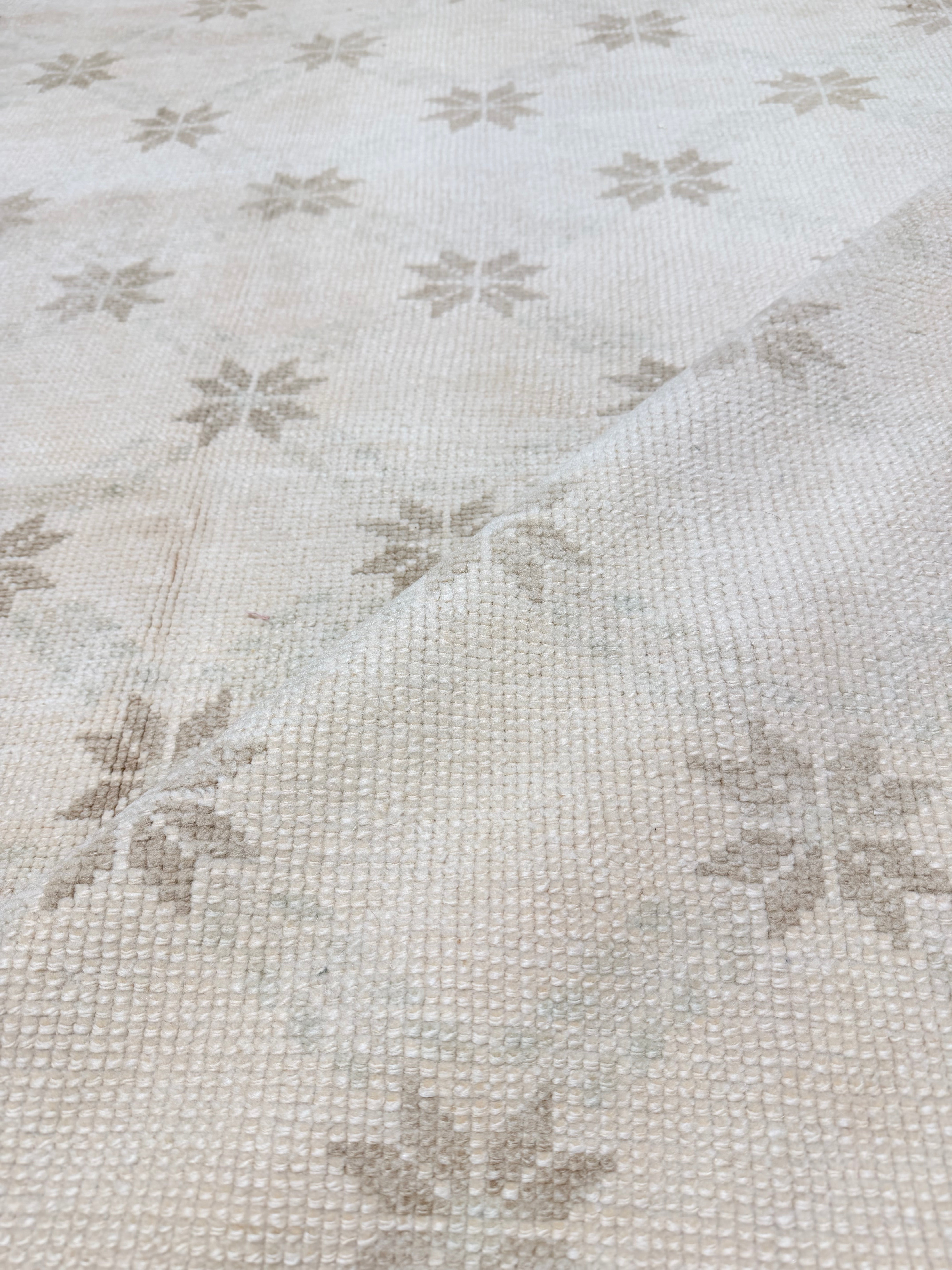 Kate Trefry 3.5x7.3 Afghani Khotan Cream Rug