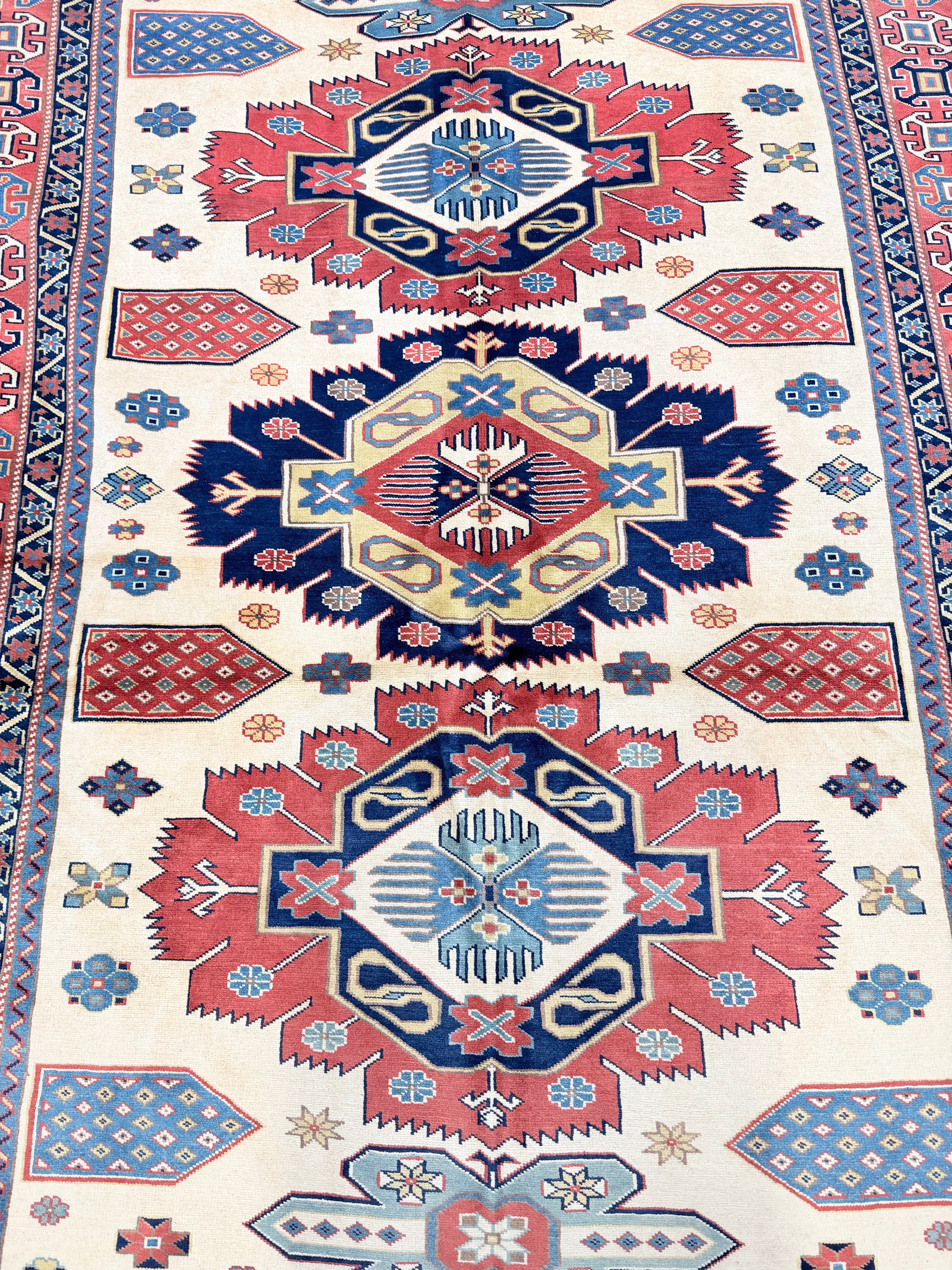 Caitlin Schneiderhan 5.4x7 Afghani Kazak Red Rug