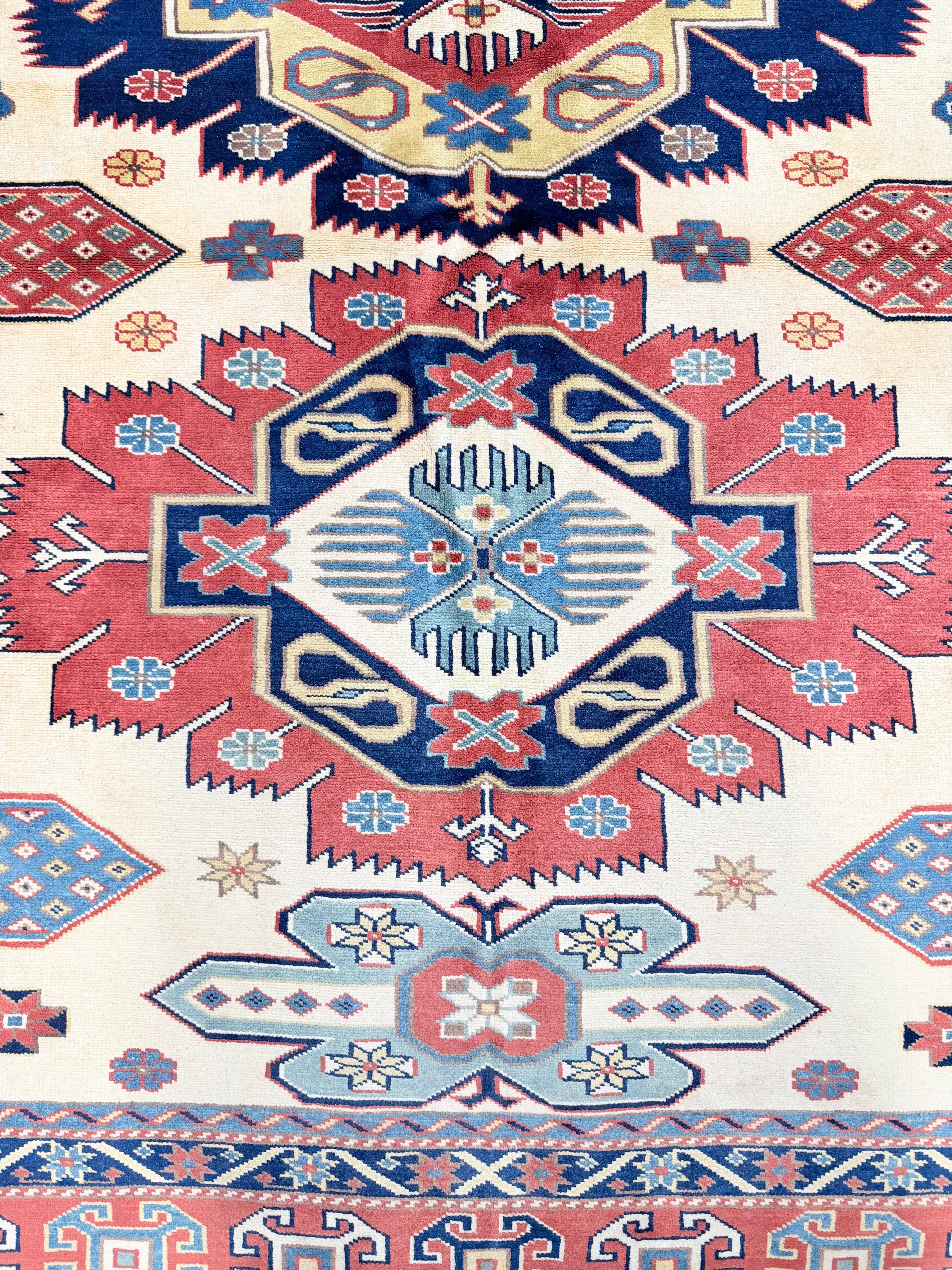 Caitlin Schneiderhan 5.4x7 Afghani Kazak Red Rug