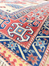 Caitlin Schneiderhan 5.4x7 Afghani Kazak Red Rug