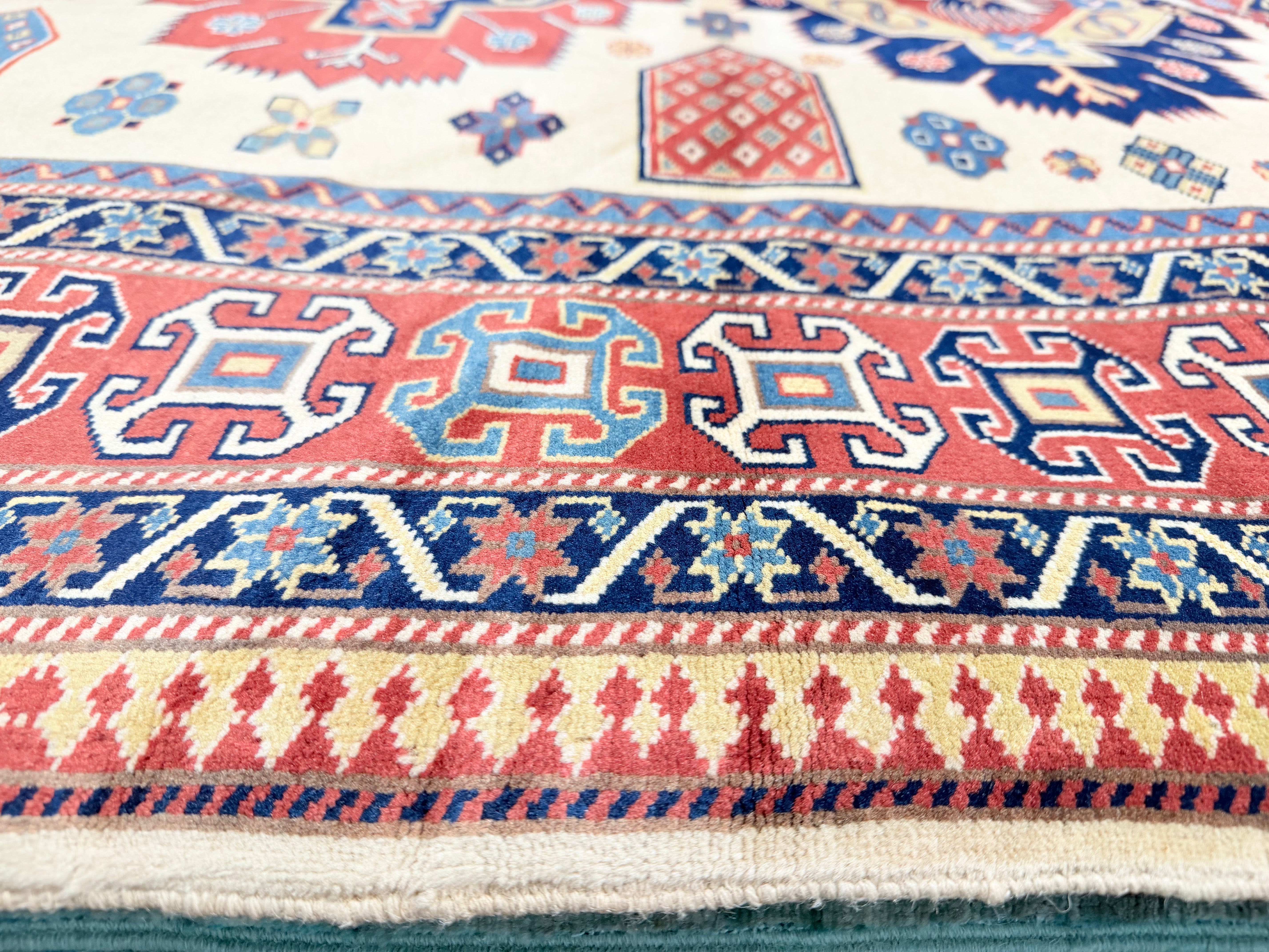 Caitlin Schneiderhan 5.4x7 Afghani Kazak Red Rug