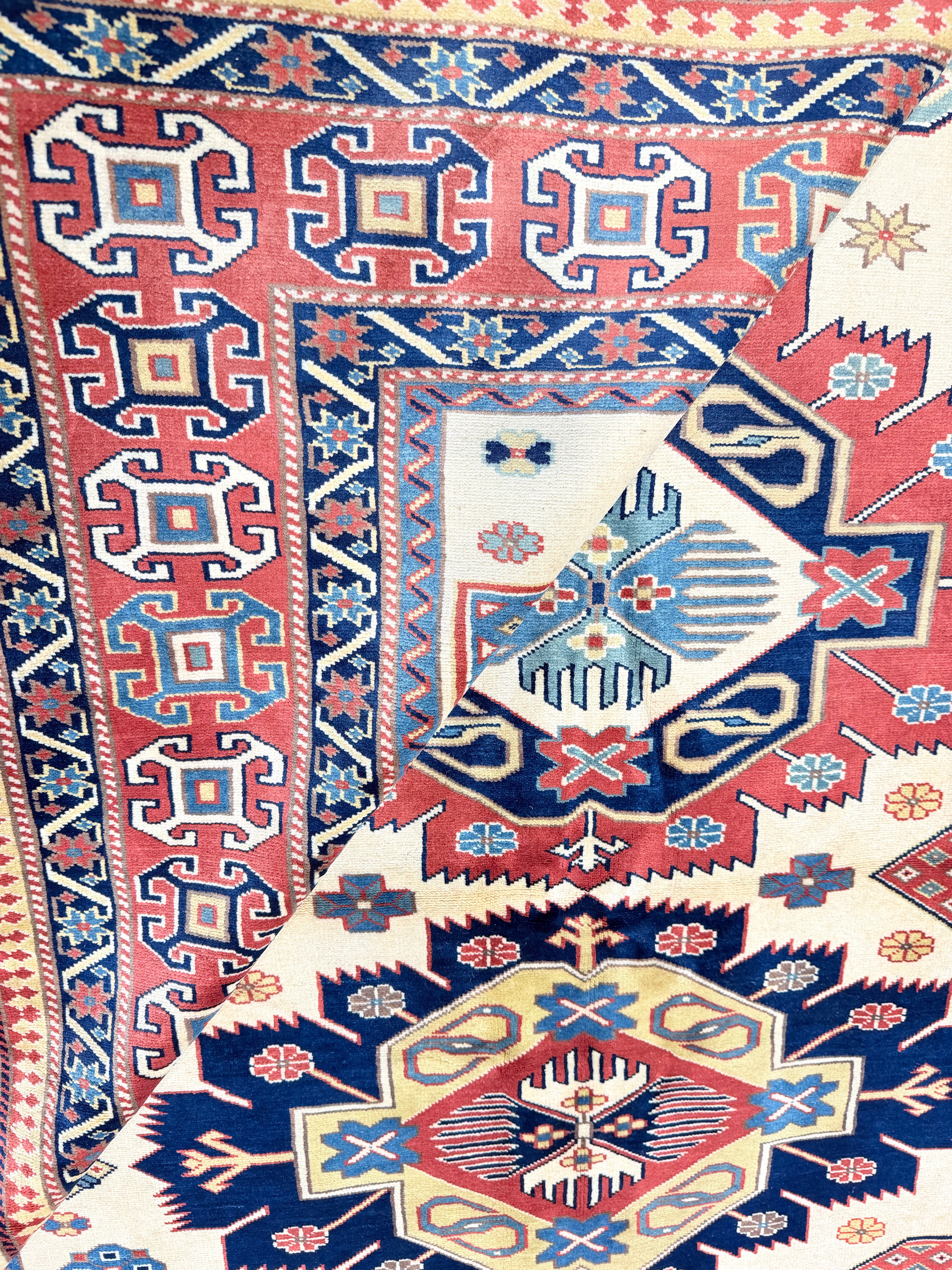 Caitlin Schneiderhan 5.4x7 Afghani Kazak Red Rug