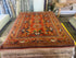 Debbie Pelt 9x11.9 Rust and Blue Hand-Knotted Nomadic Caucasian Humna Wool Rug