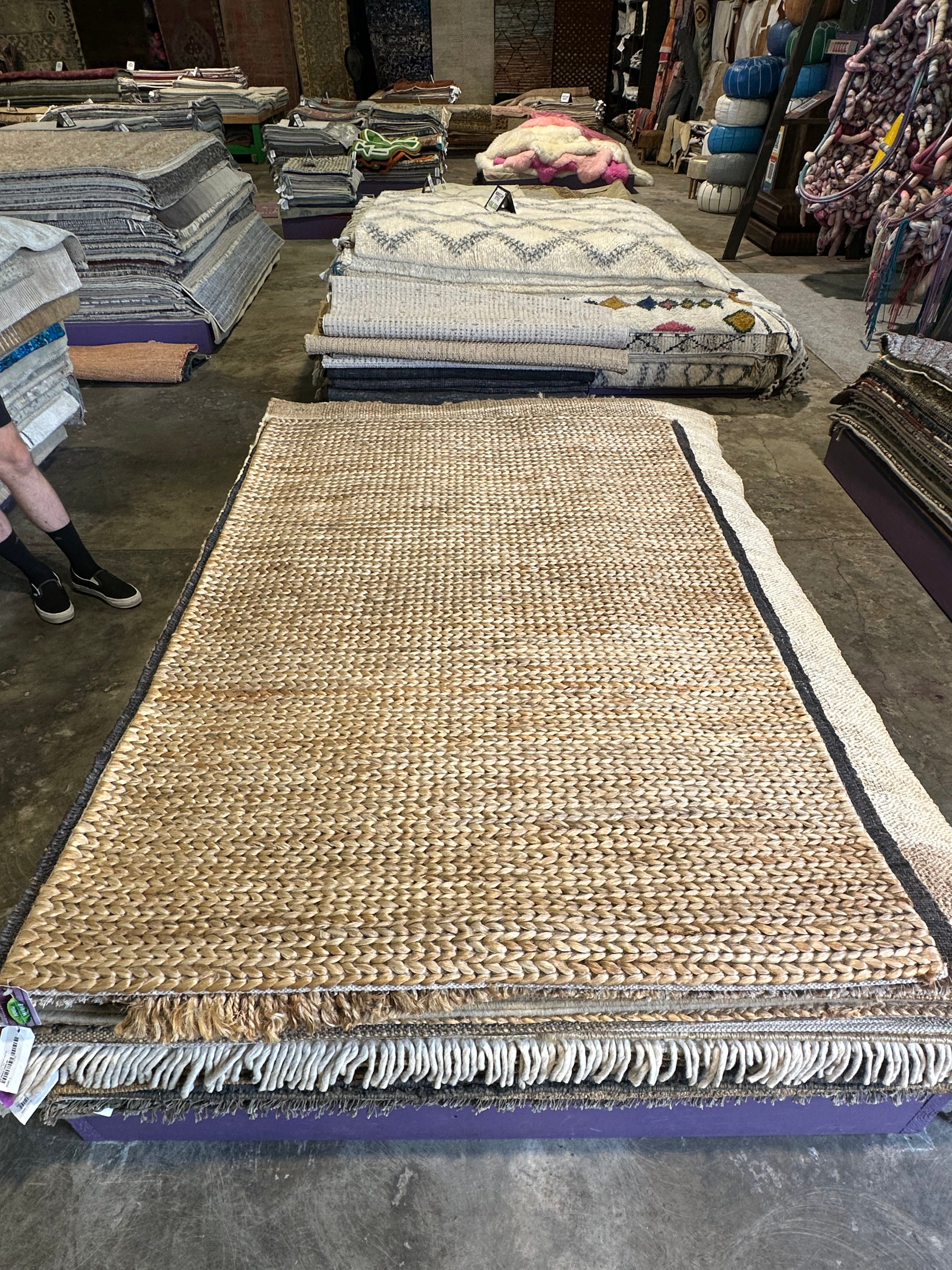 Walter White Handwoven Big Rib Natural Jute Rug (Multiple Sizes)