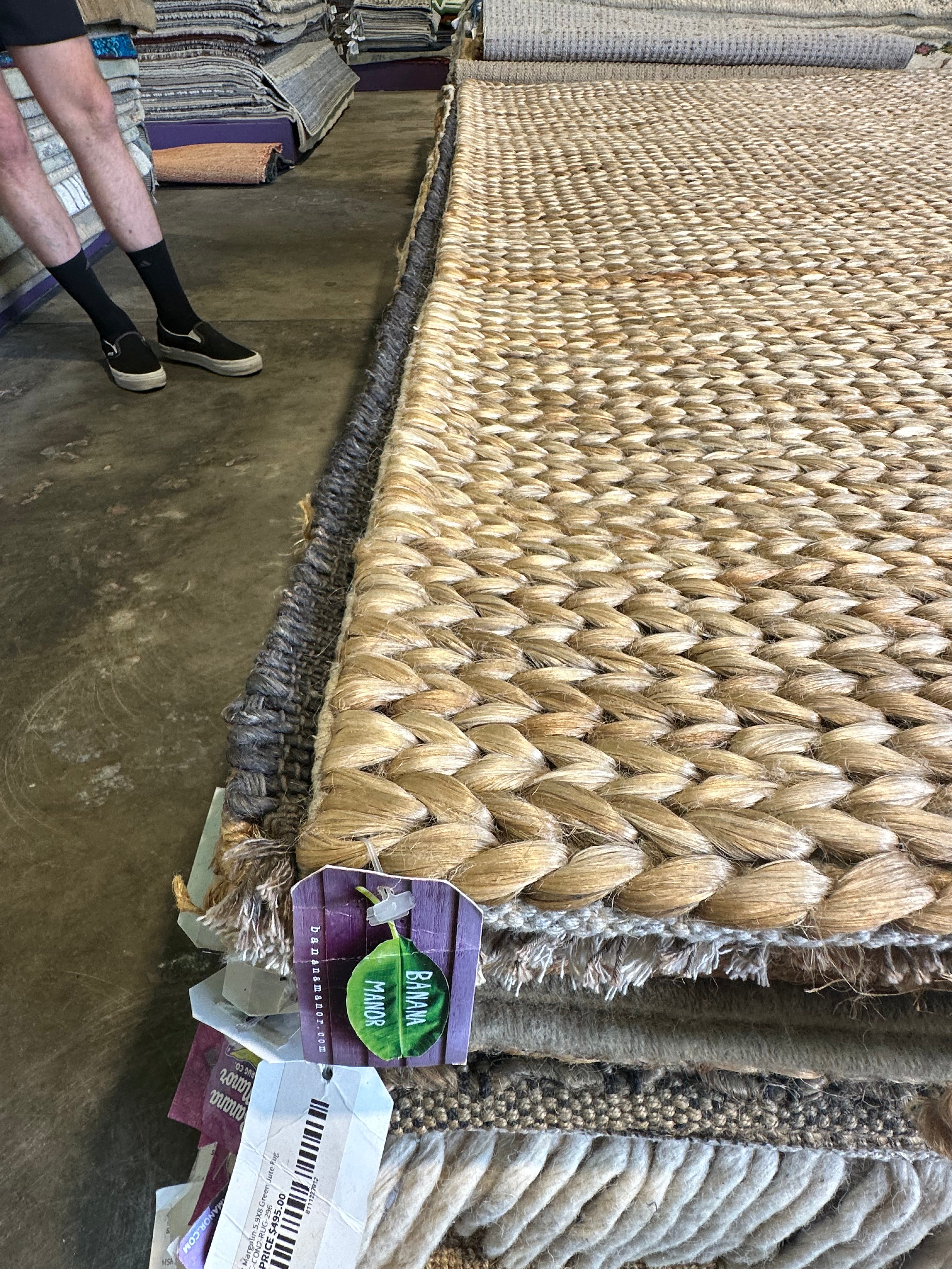 Walter White Handwoven Big Rib Natural Jute Rug (Multiple Sizes)