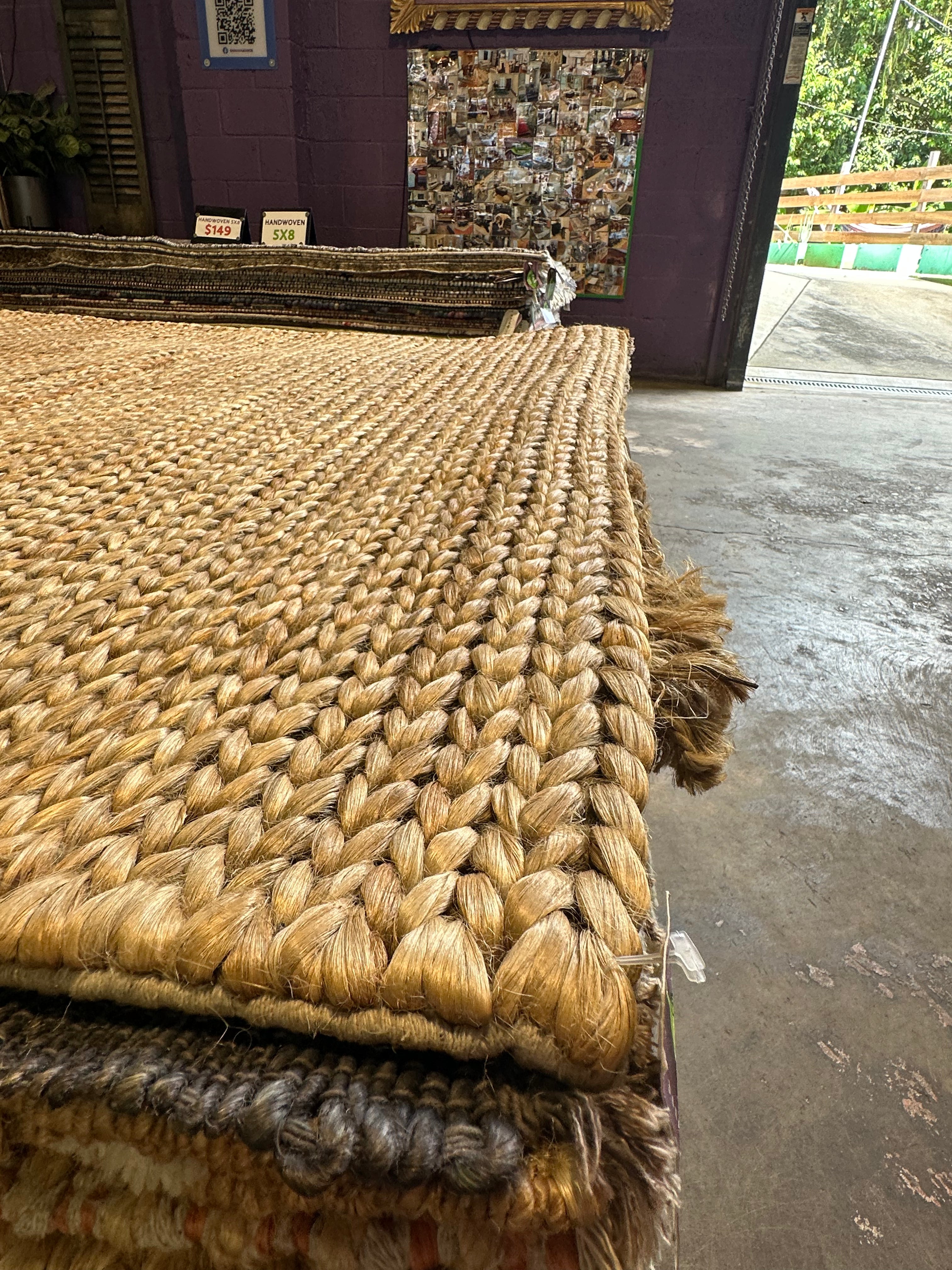 Walter White Handwoven Big Rib Natural Jute Rug (Multiple Sizes)