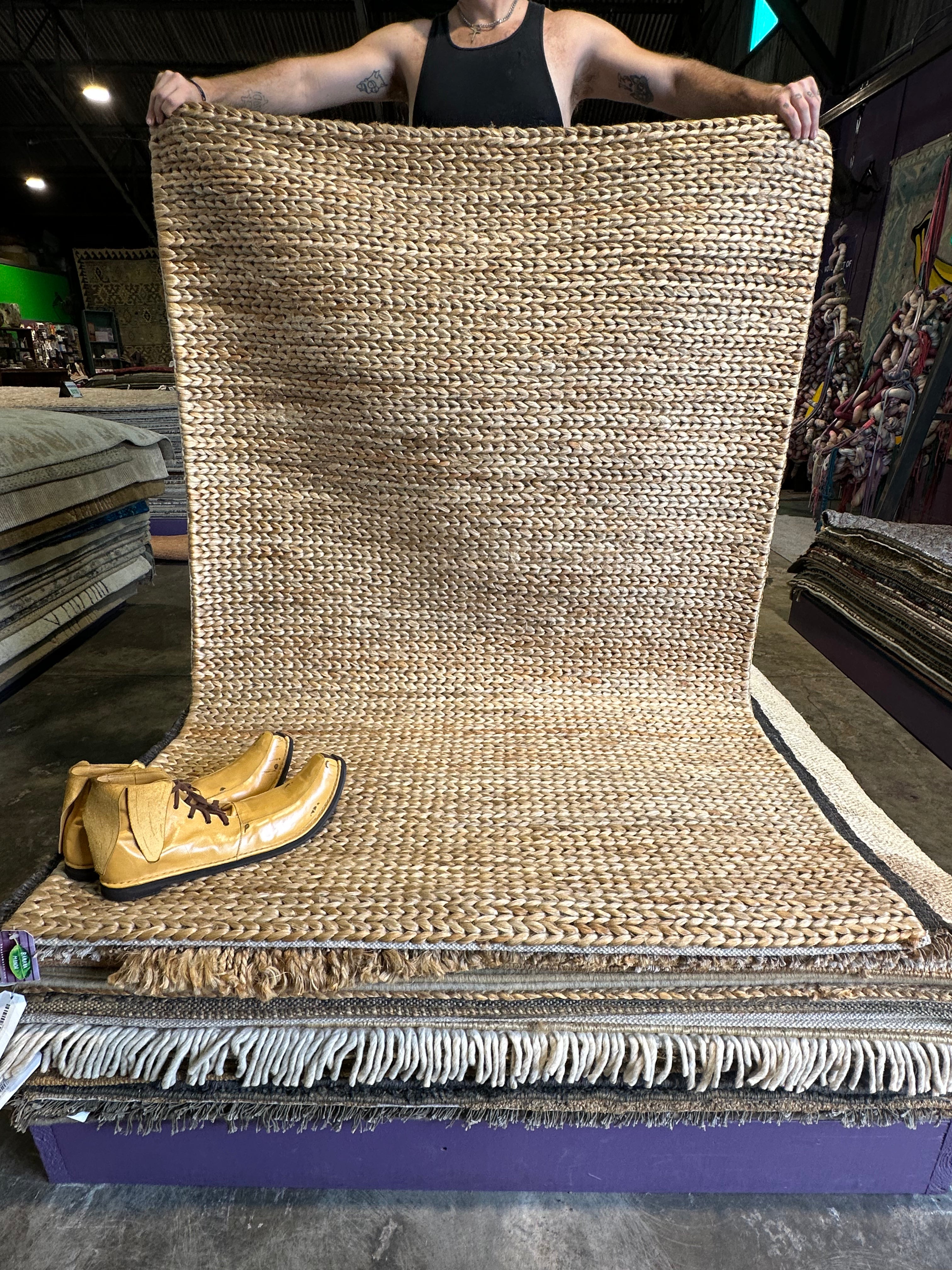Walter White Handwoven Big Rib Natural Jute Rug (Multiple Sizes)