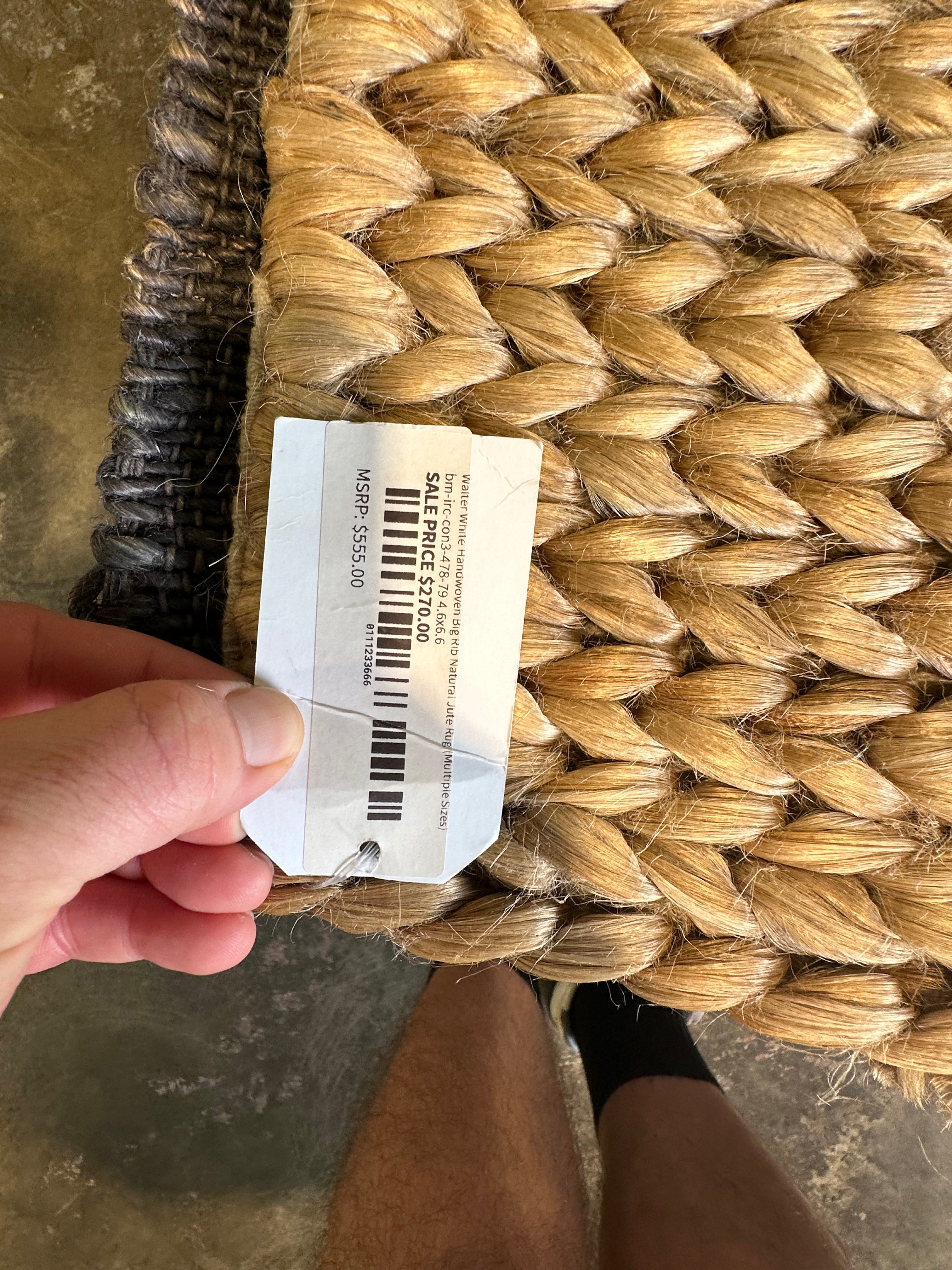 Walter White Handwoven Big Rib Natural Jute Rug (Multiple Sizes)