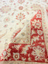 Alison Tatlock 5.7x8.1 Afghani Oushak Red and Ivory Rug