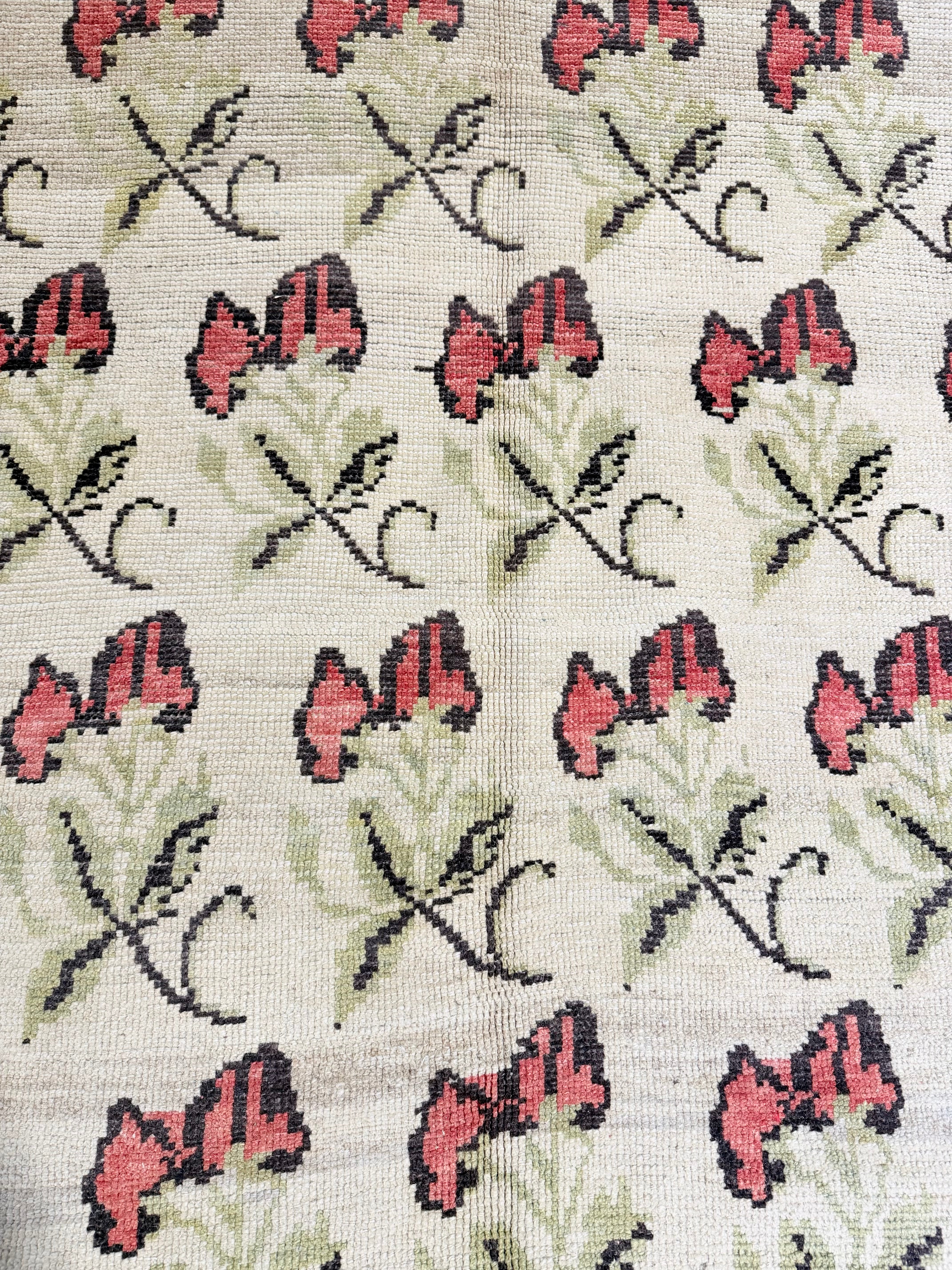 Ashlyn Truelick 5.4x10 Turkish Ivory Floral Rug