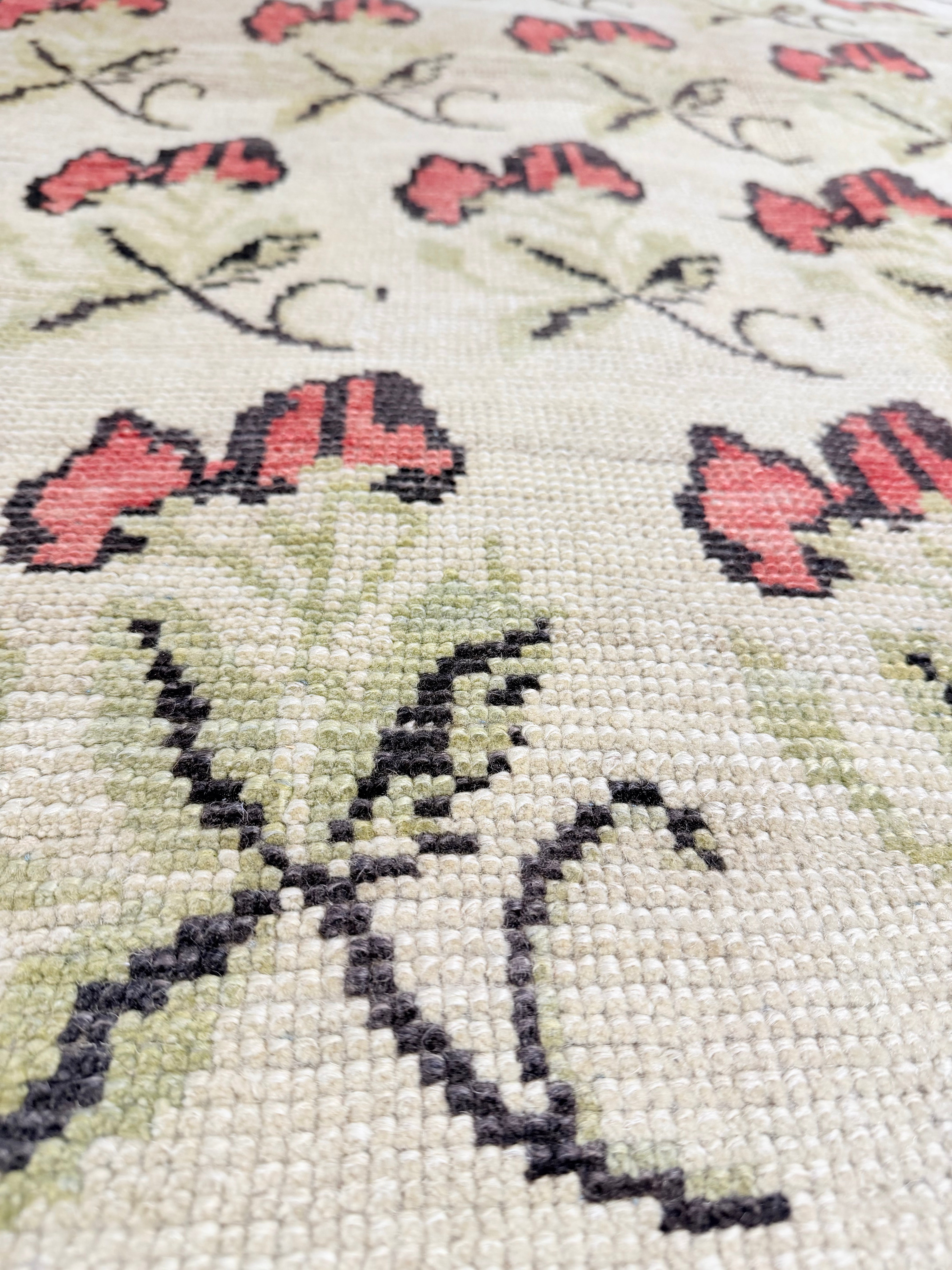 Ashlyn Truelick 5.4x10 Turkish Ivory Floral Rug