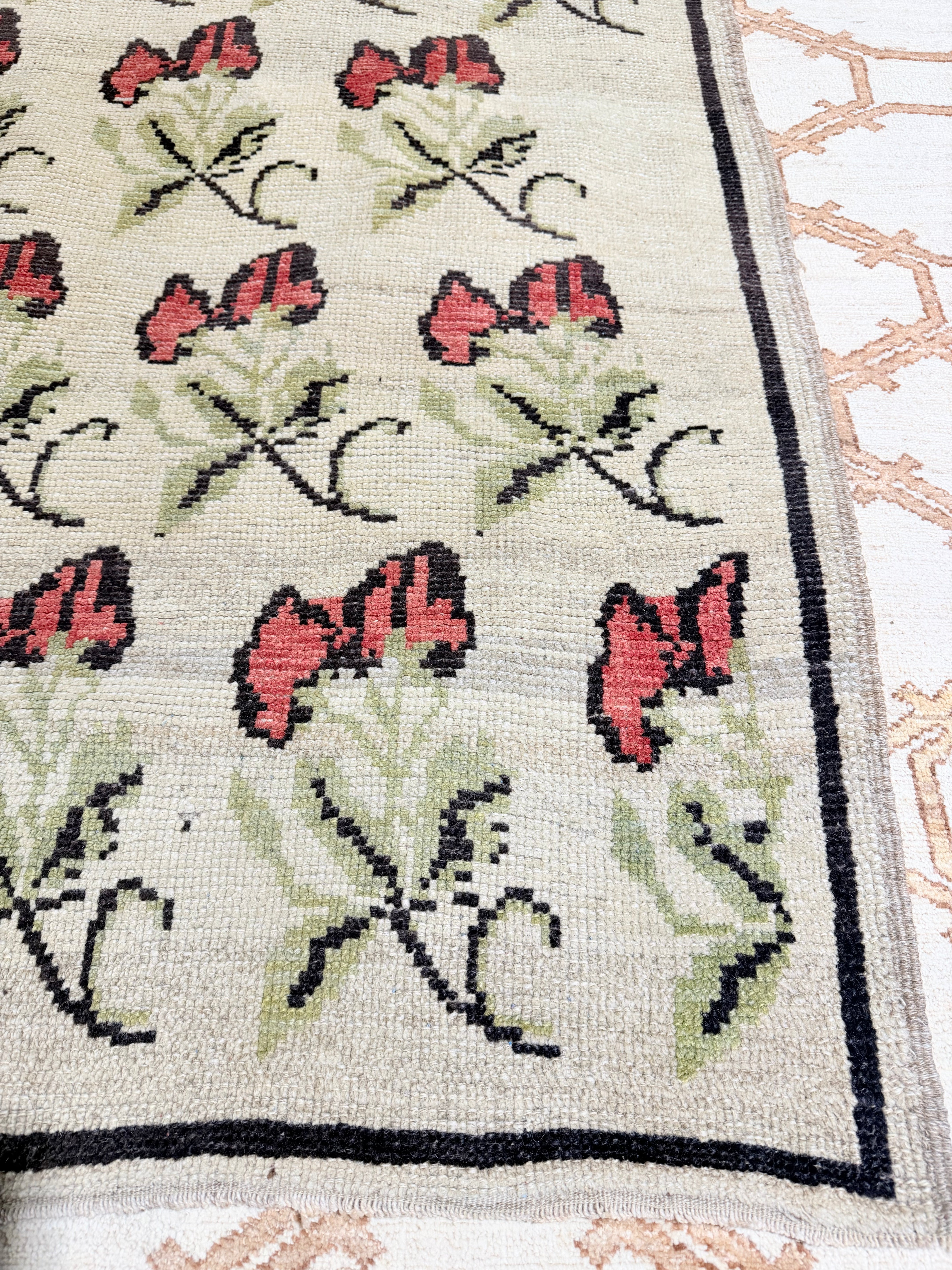 Ashlyn Truelick 5.4x10 Turkish Ivory Floral Rug