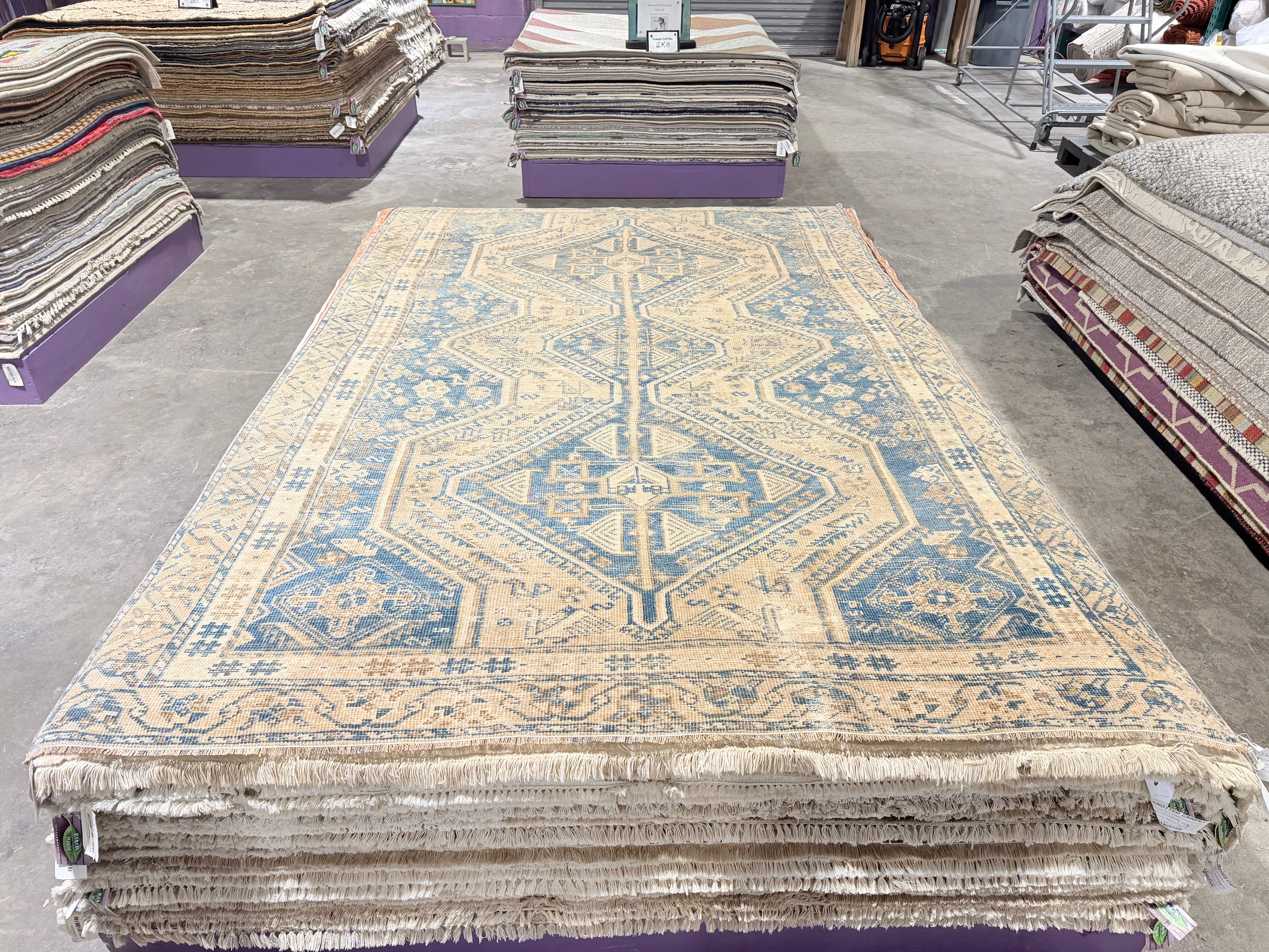 Natalie Cline 5.10x9.1 Turkish Blue Rug