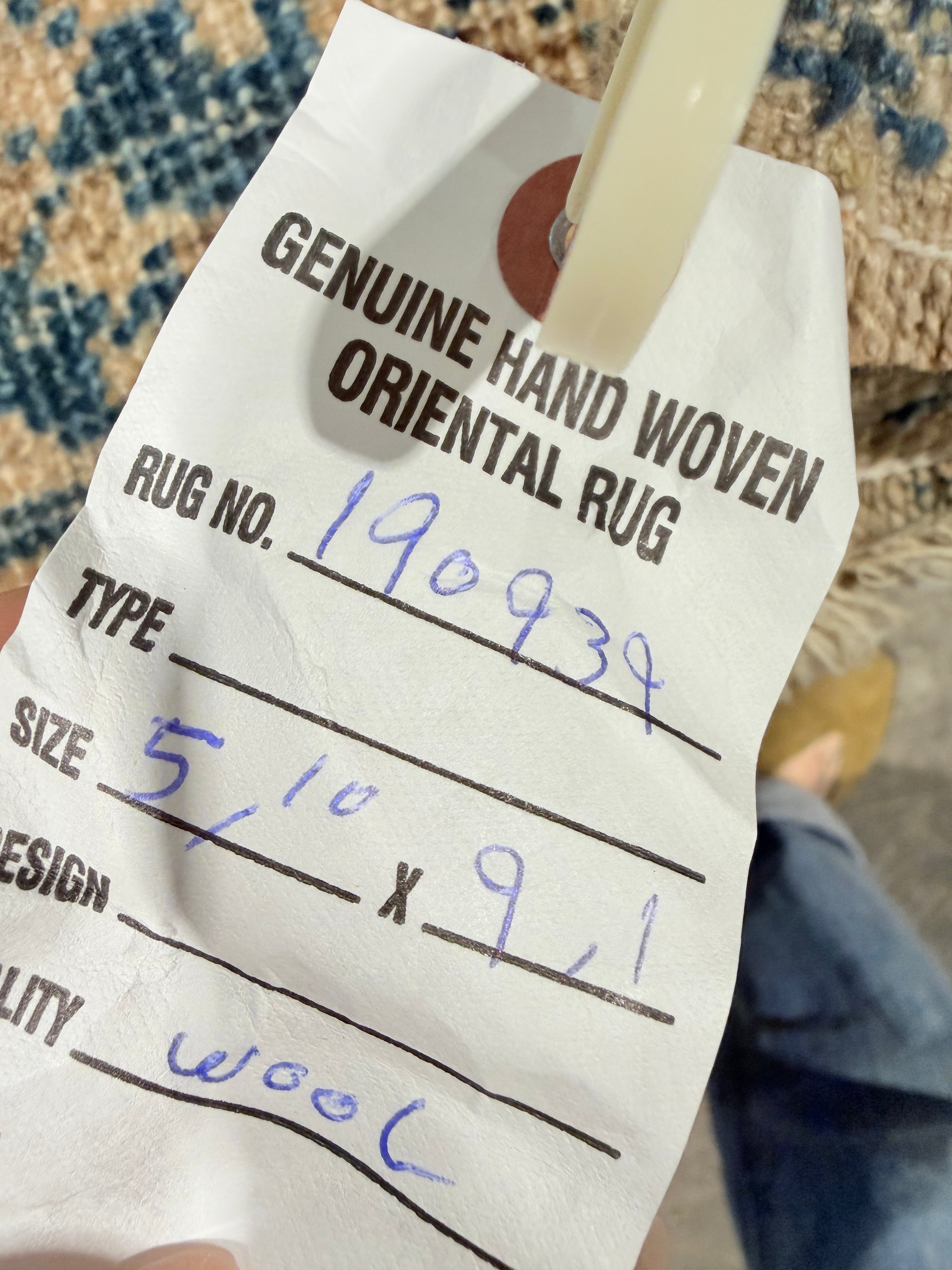 Natalie Cline 5.10x9.1 Turkish Blue Rug