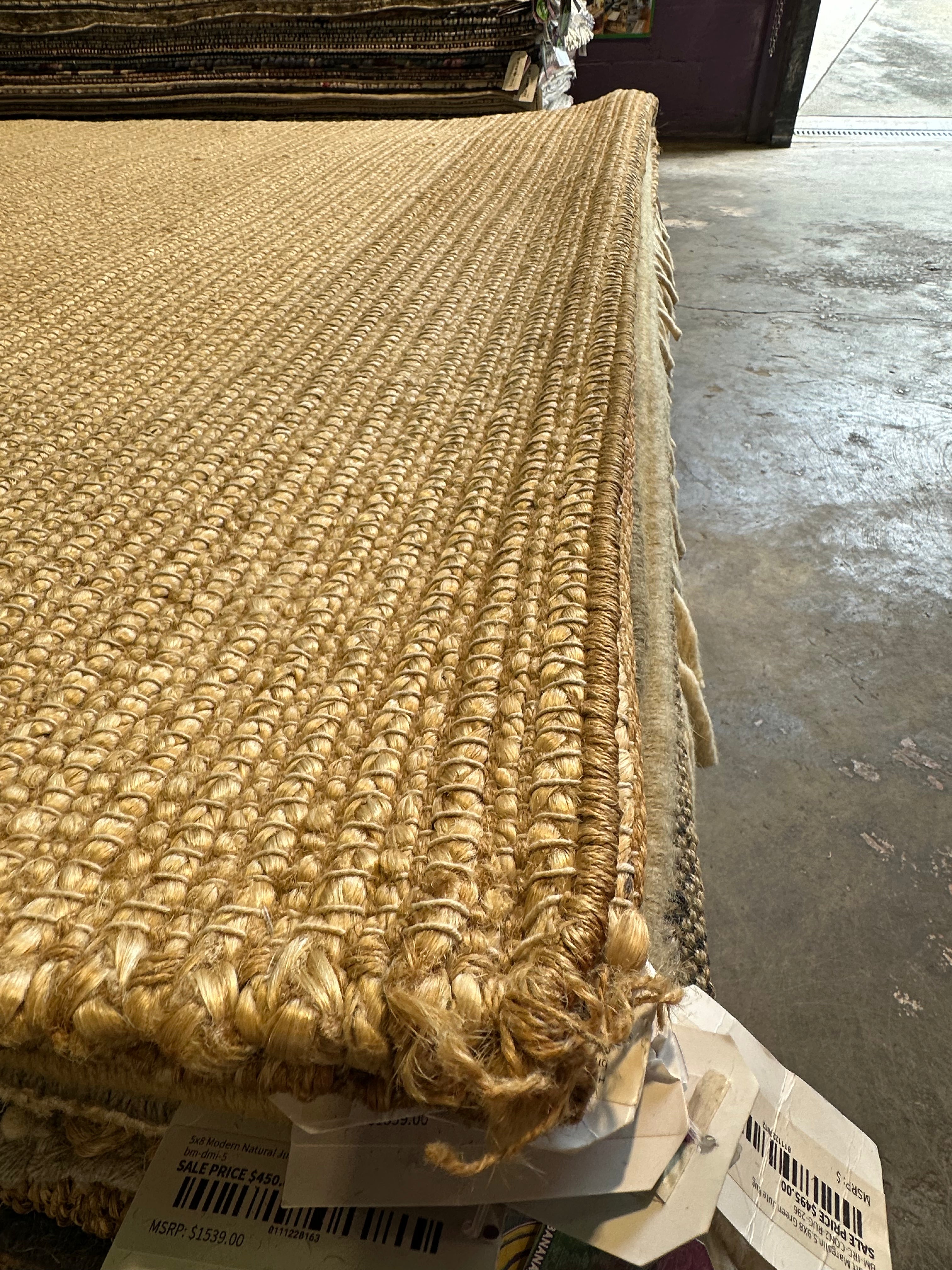 Lilli Von Shtupp 5.3x7.6 Handwoven Natural Jute Rug