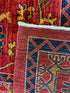 Lettie Mae 10.3x13.10 Red and Blue Hand-Knotted Nomadic Caucasian Humna Wool Rug