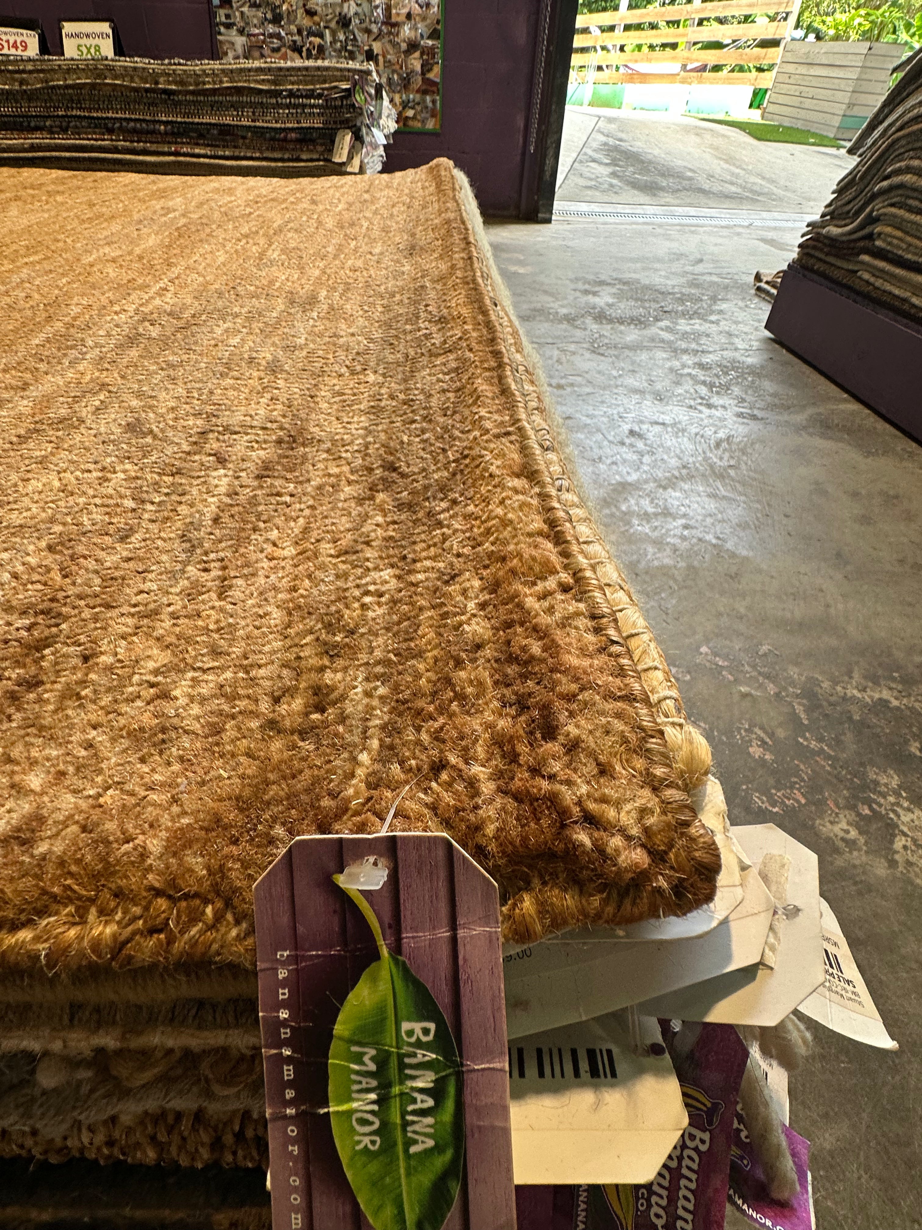 T.C. Calvin 4.9X8 Brown Sheared Durrie Rug