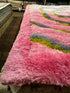 George Pinkelstein 5x7 Hand-Woven Modern Shaggy Pink Viscose