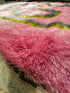 George Pinkelstein 5x7 Hand-Woven Modern Shaggy Pink Viscose