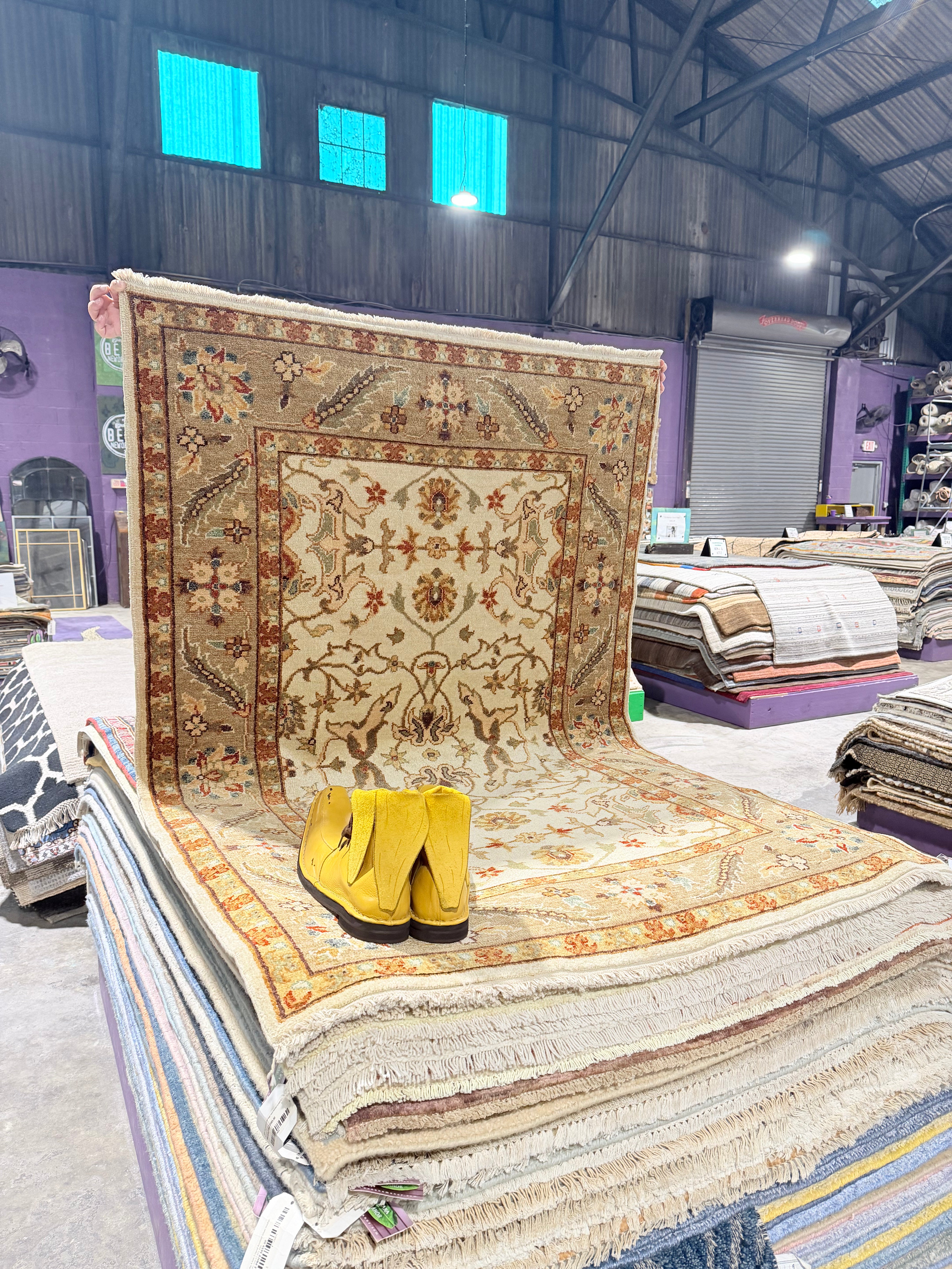 Elizabeth Harlow 4x6 Badkhshan Ivory Rug