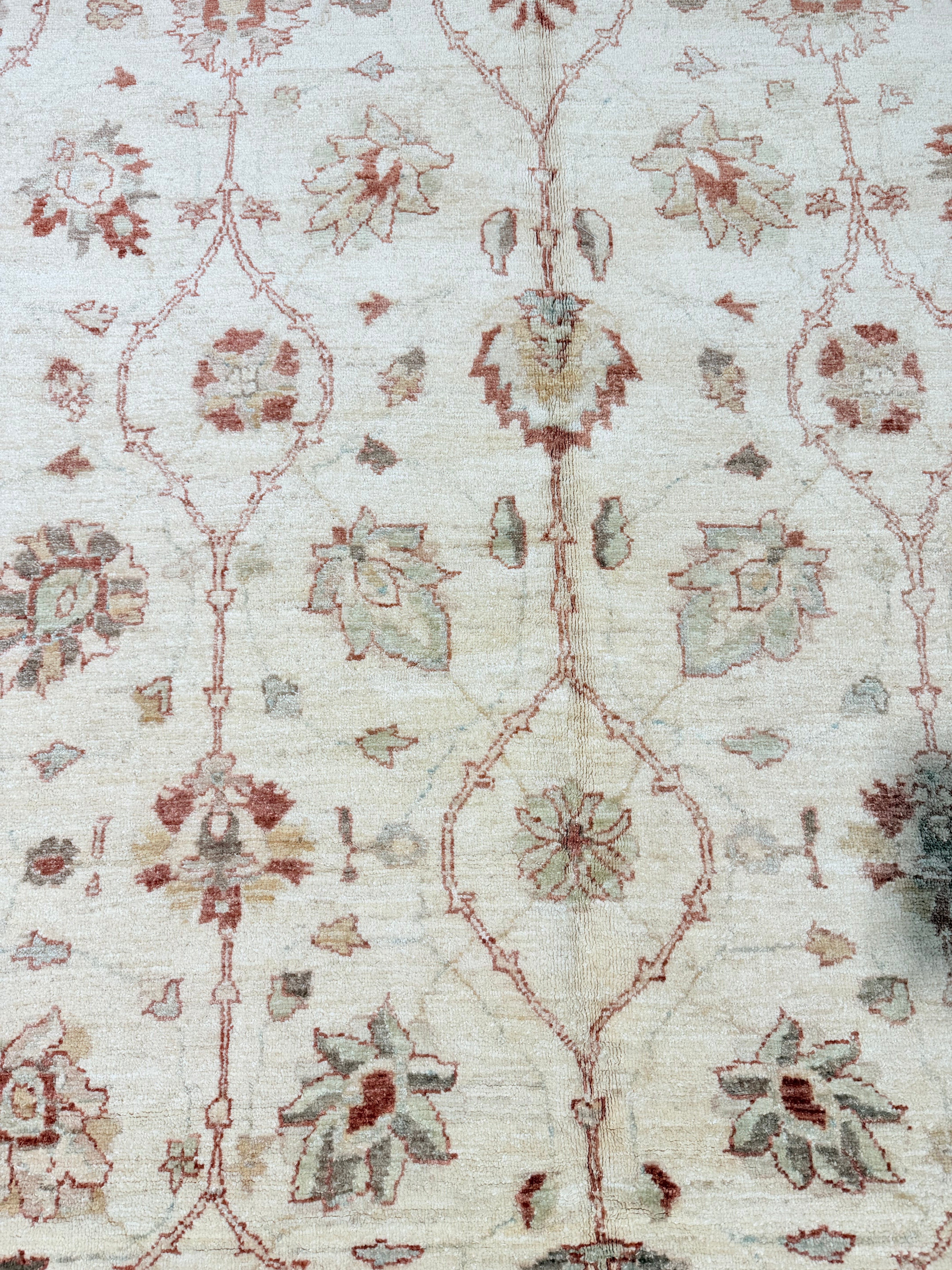 Kevin Kobinsky 6x9.11 Afghani Oushak Ivory Rug