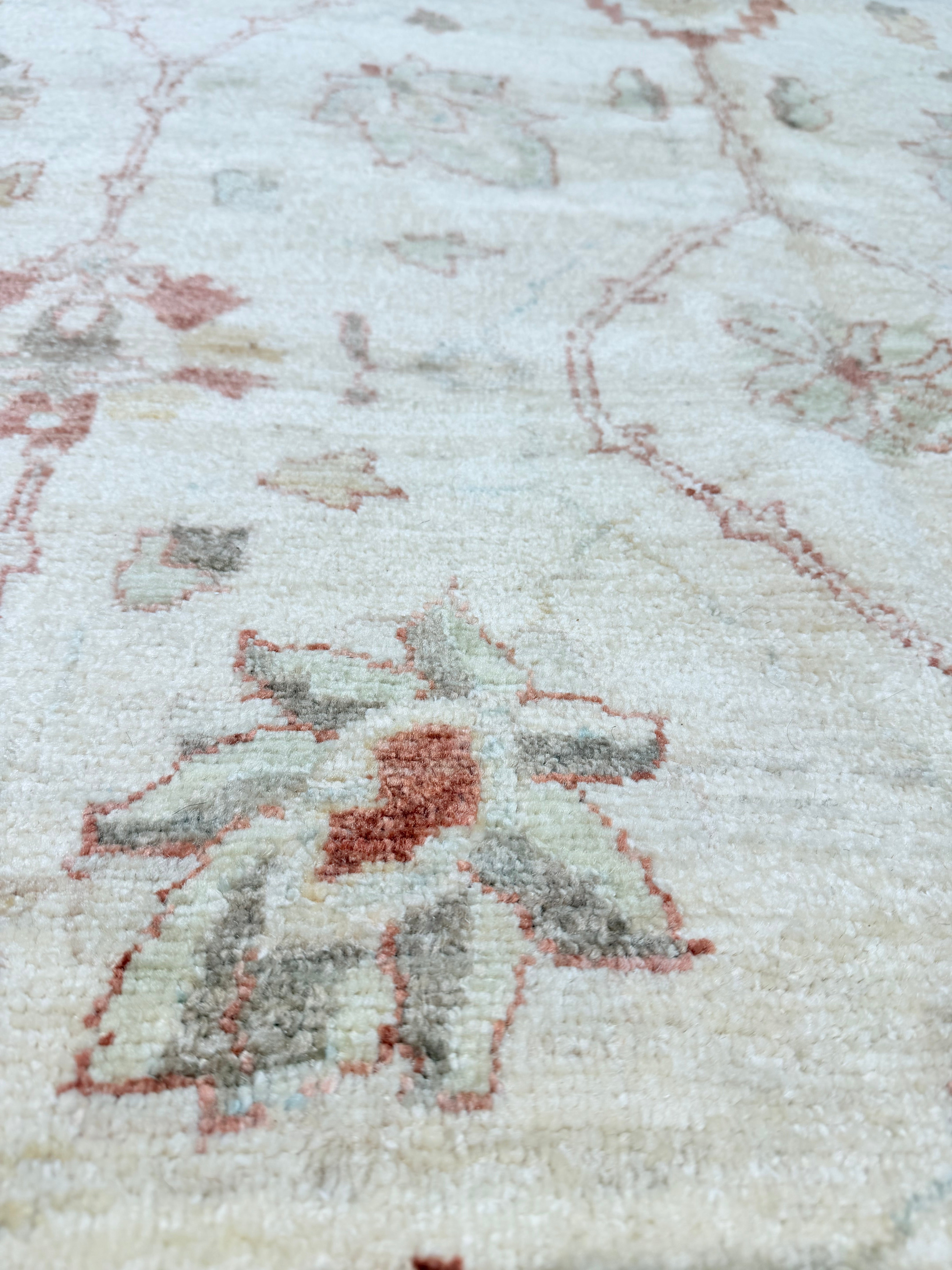 Kevin Kobinsky 6x9.11 Afghani Oushak Ivory Rug