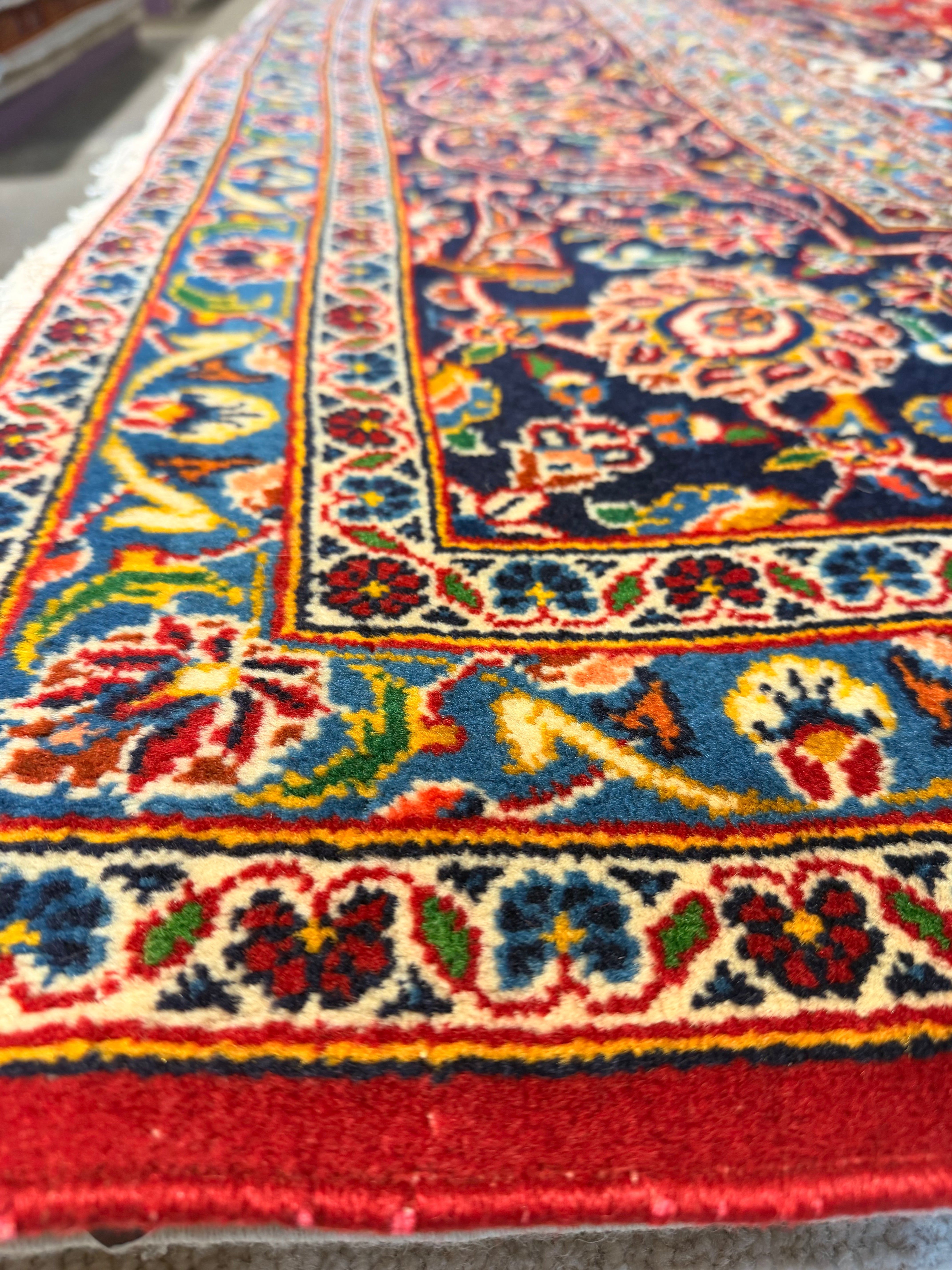 Millie Bobby Brown 9.9x13.2 Iranian Persian Khashan Red Rug