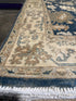 Kristen Antaya 5.2x7.6 Blue Whitewashed Hand-Knotted Oushak