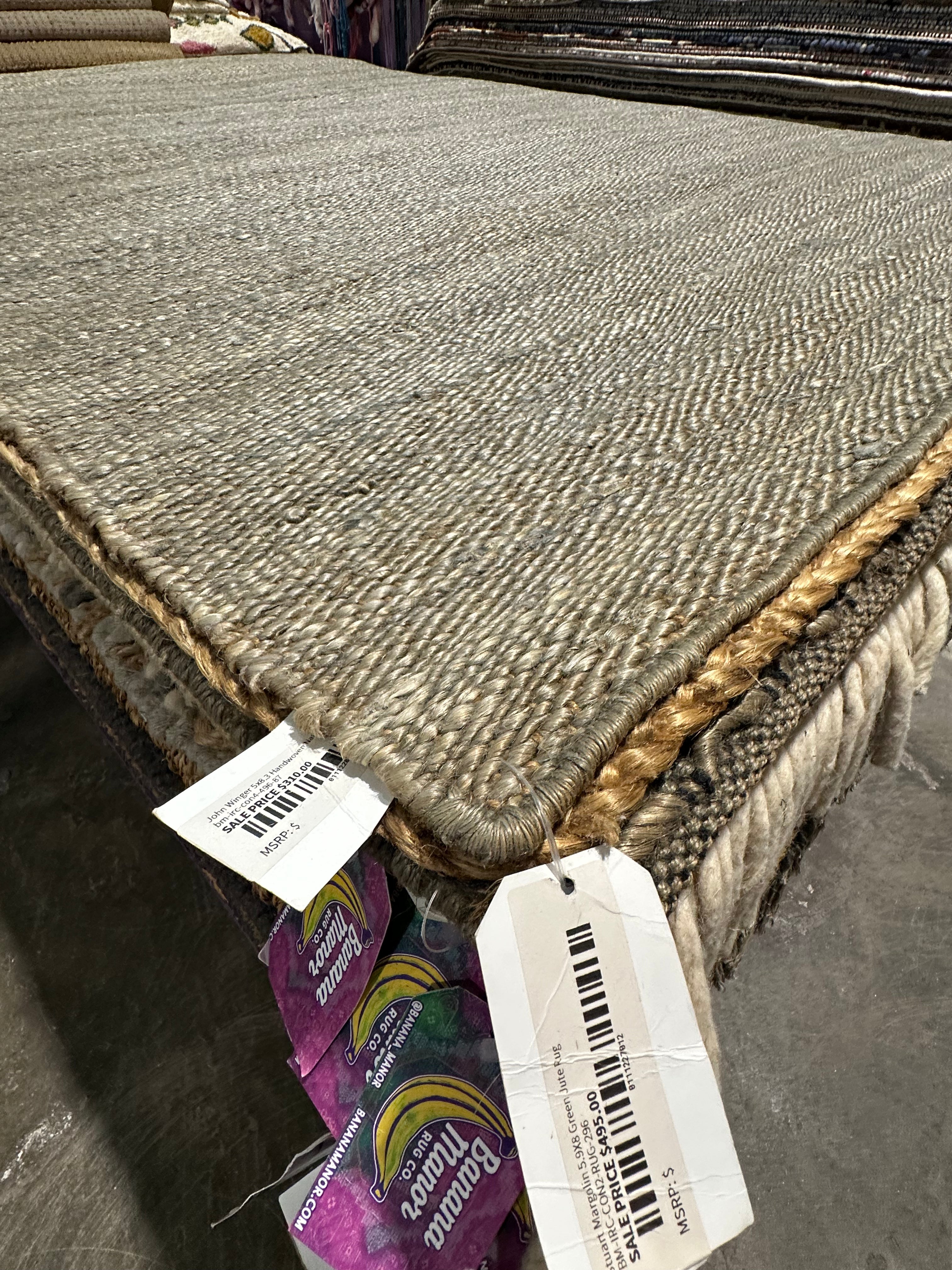 Stuart Margolin 5.9X8 Grey Jute Rug