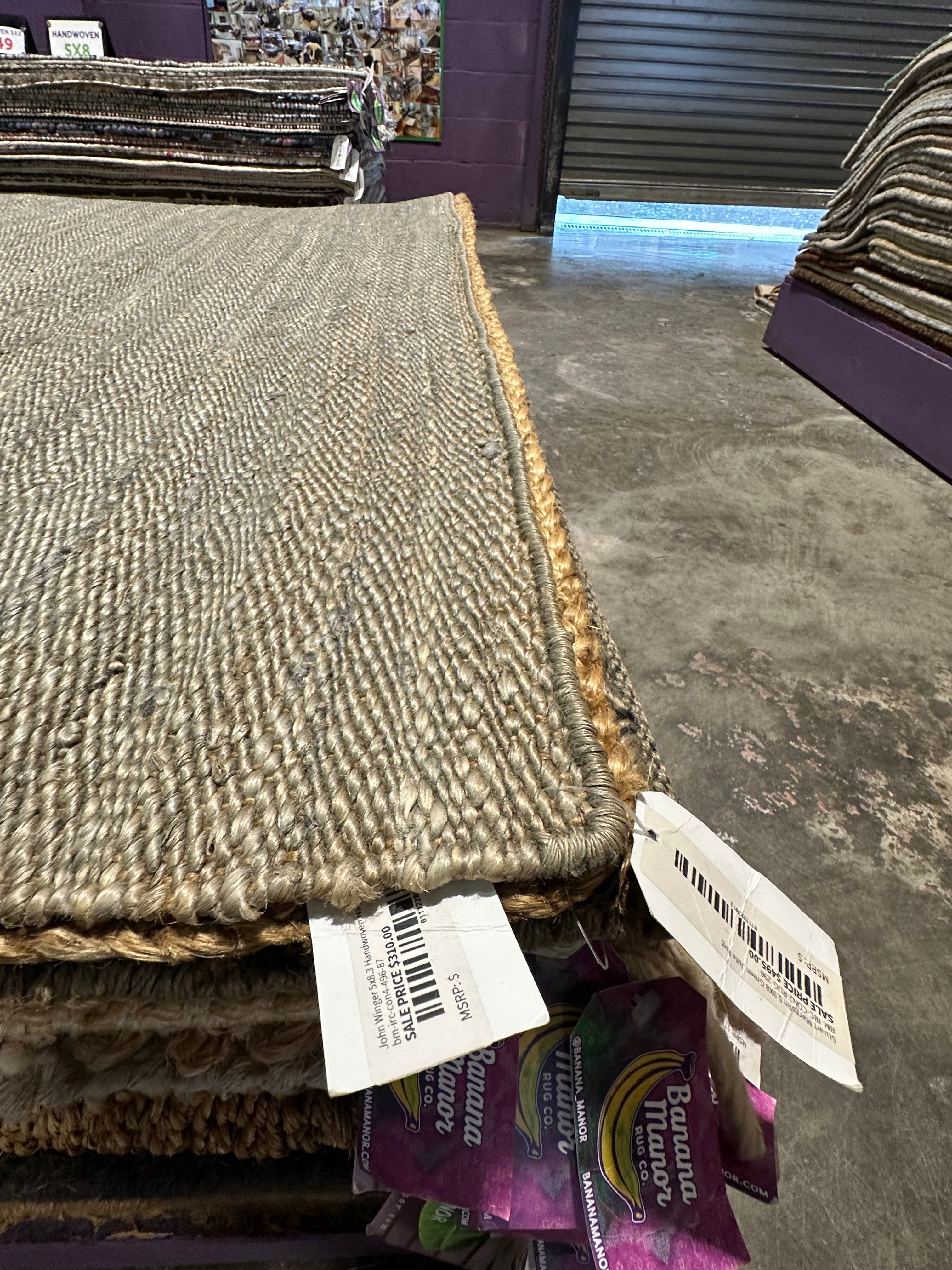 Stuart Margolin 5.9X8 Grey Jute Rug
