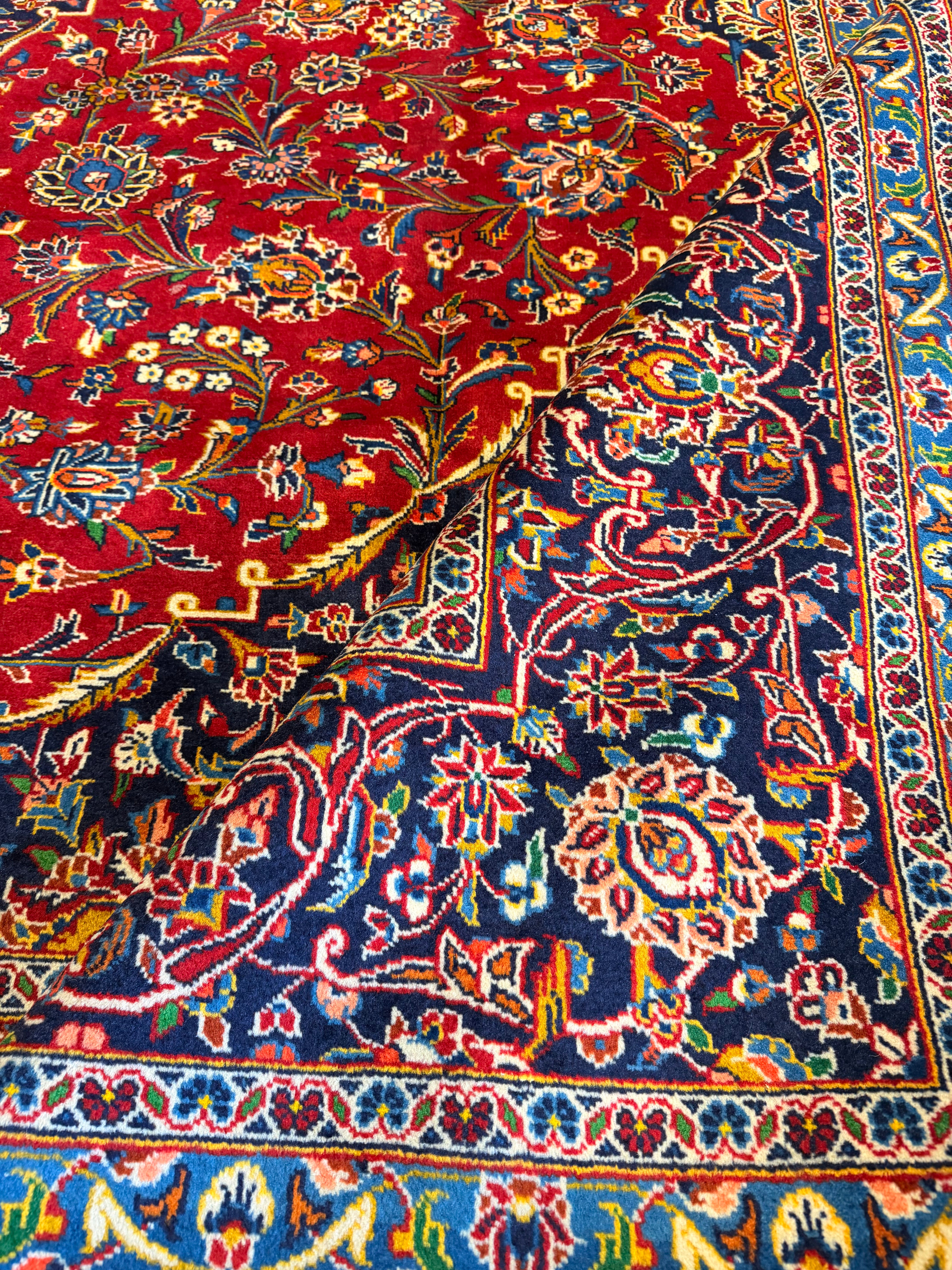 Millie Bobby Brown 9.9x13.2 Iranian Persian Khashan Red Rug