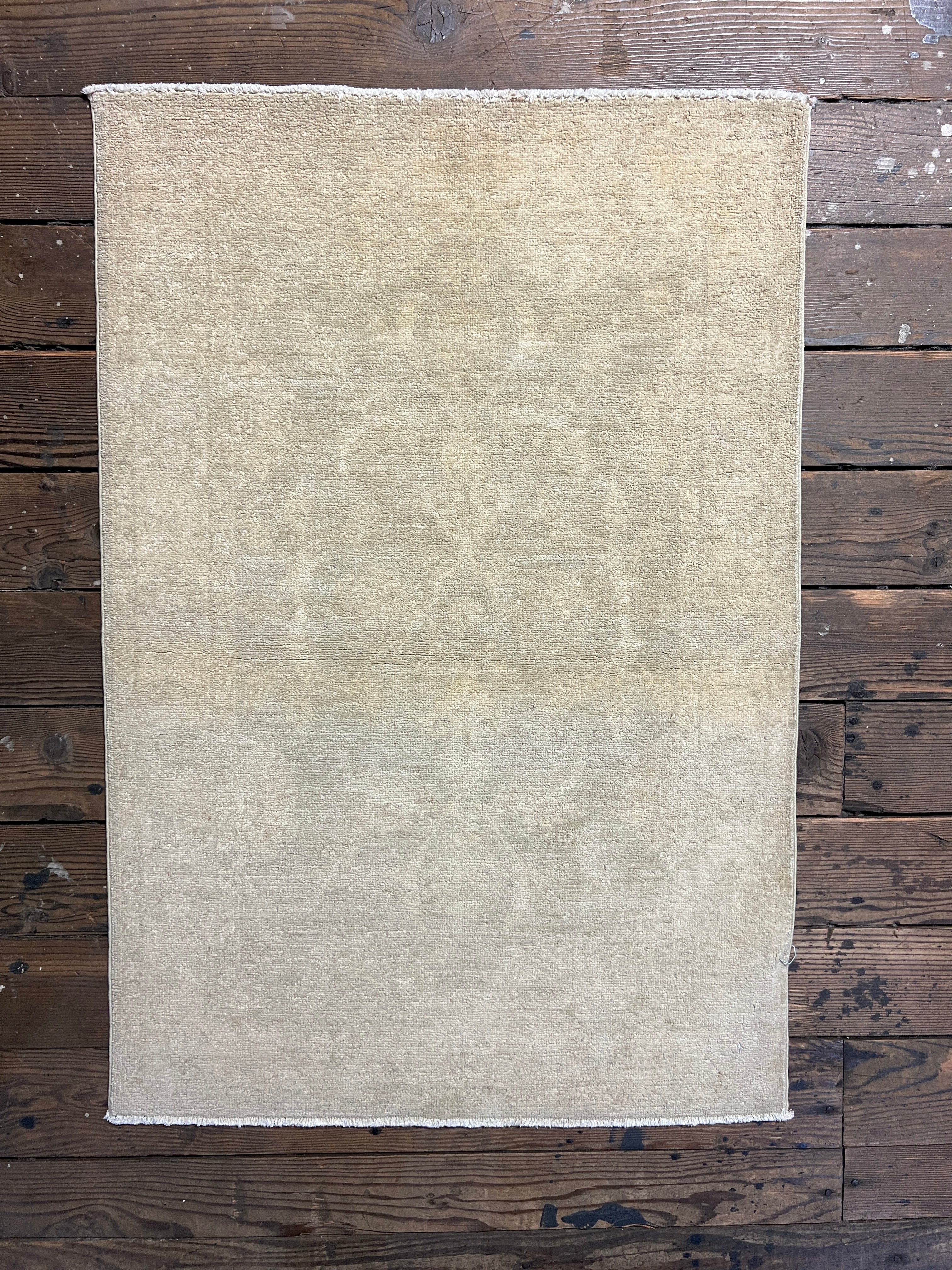 Pam 2.8x3.10 Ivory and Grey Hand-Knotted Farhan Rug