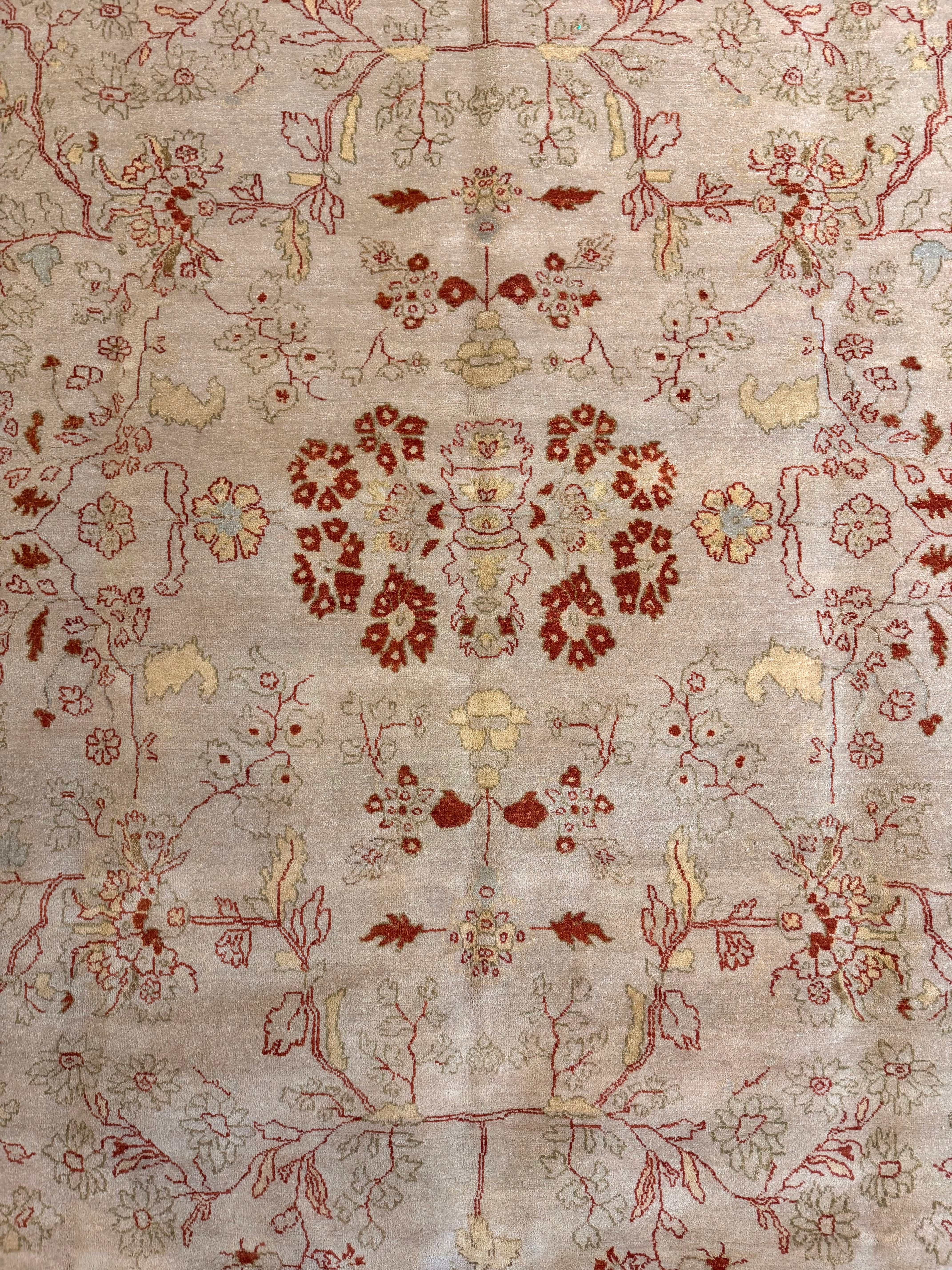 Ms. Kelly 10x13.11 Persian Ivory and Red Rug