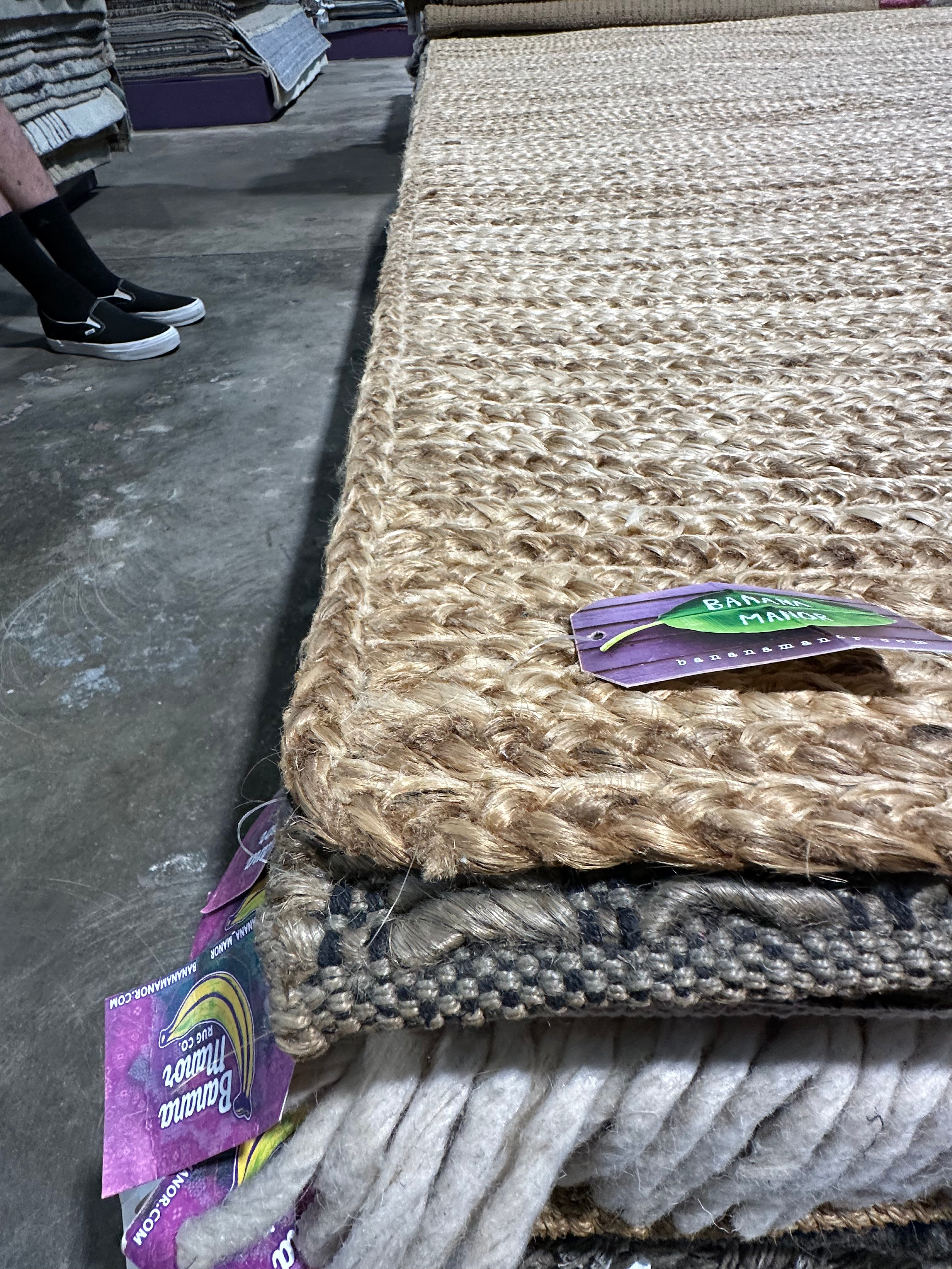 John Winger 5x8.3 Handwoven Natural Jute Rug