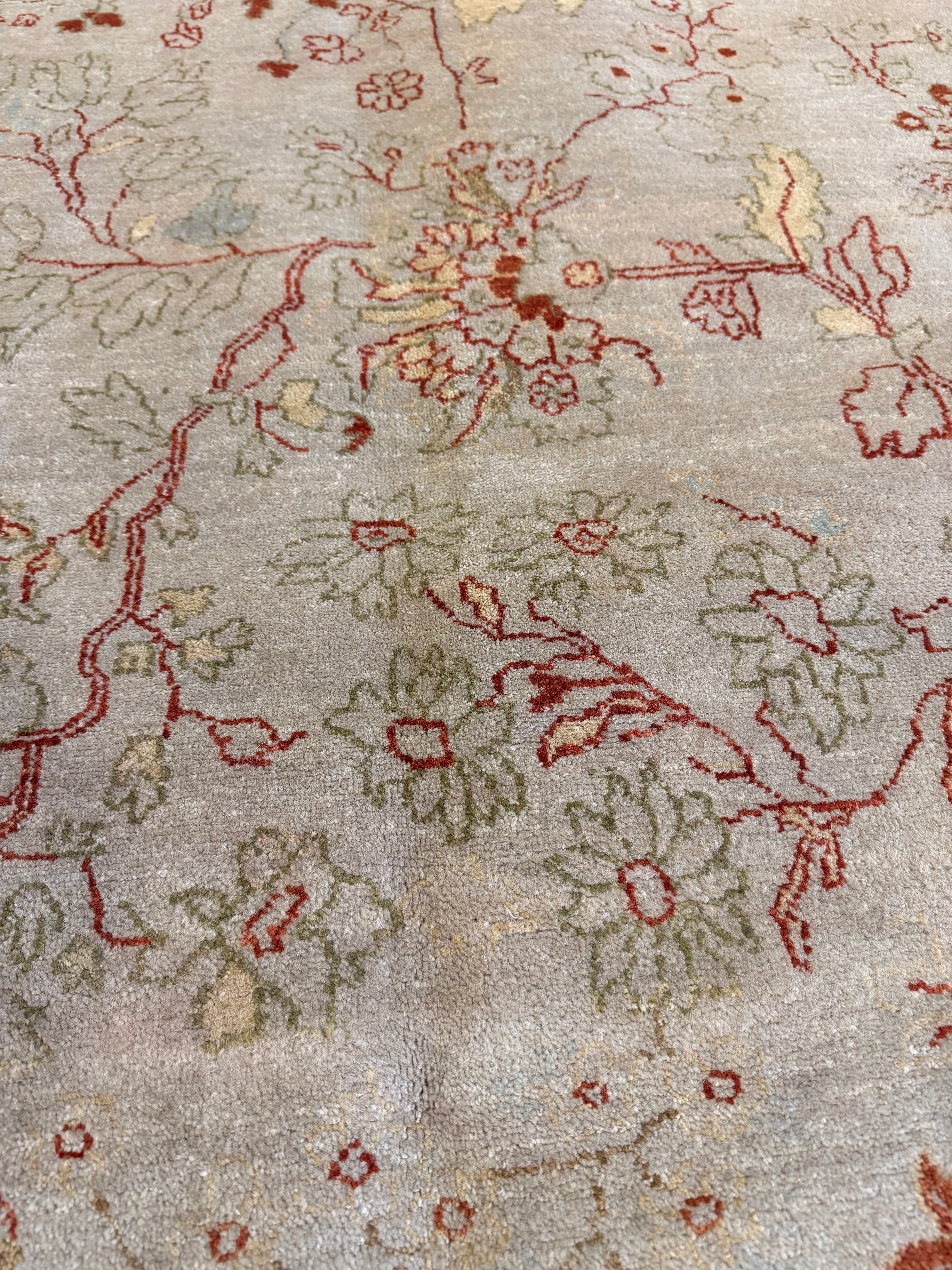 Ms. Kelly 10x13.11 Persian Ivory and Red Rug