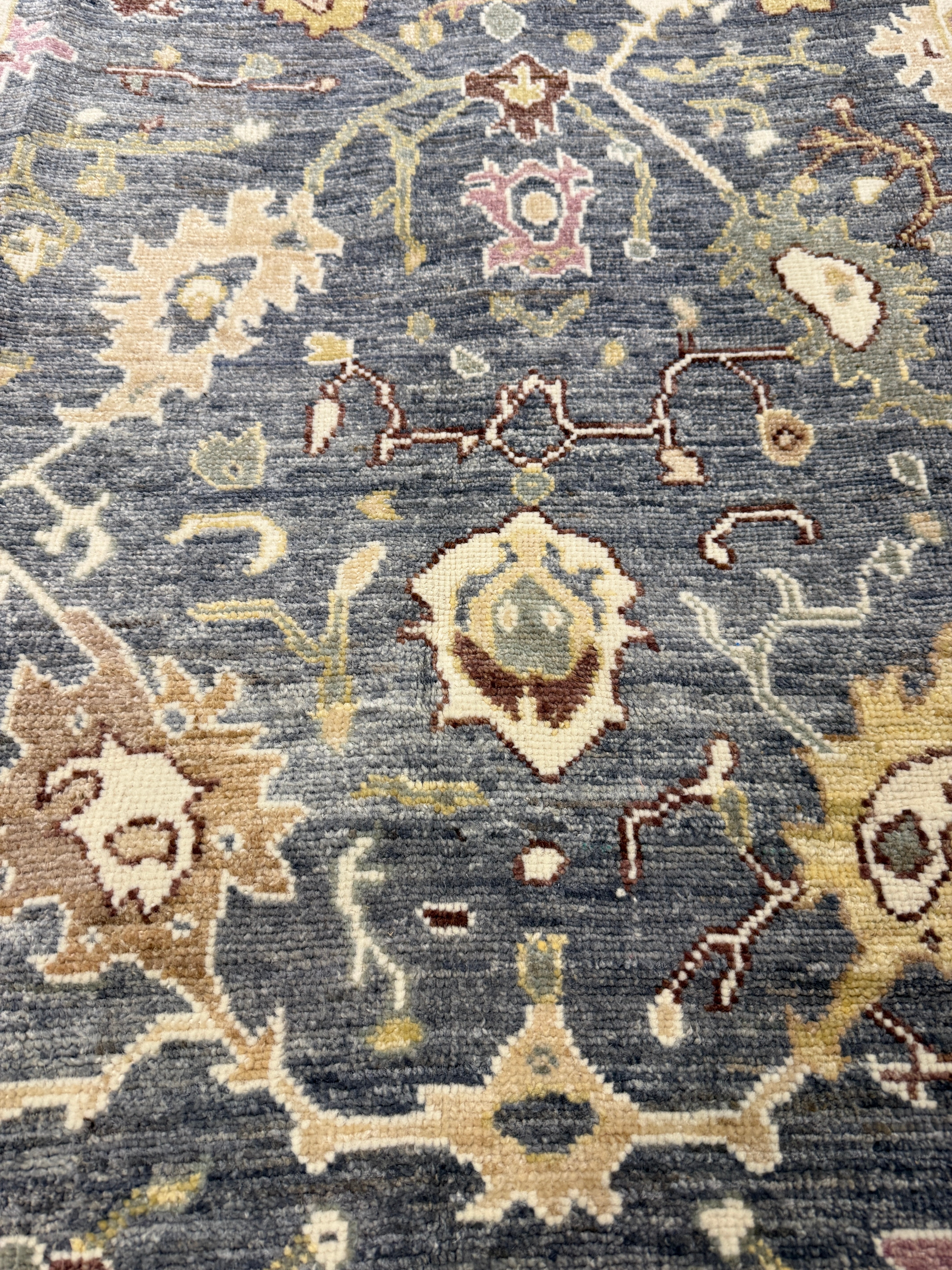 Miranda Booth 4.3x6 Blue Whitewashed Hand-Knotted Oushak