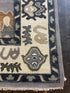 Yvette 9x12 Hand-Knotted Green & Ivory Oushak