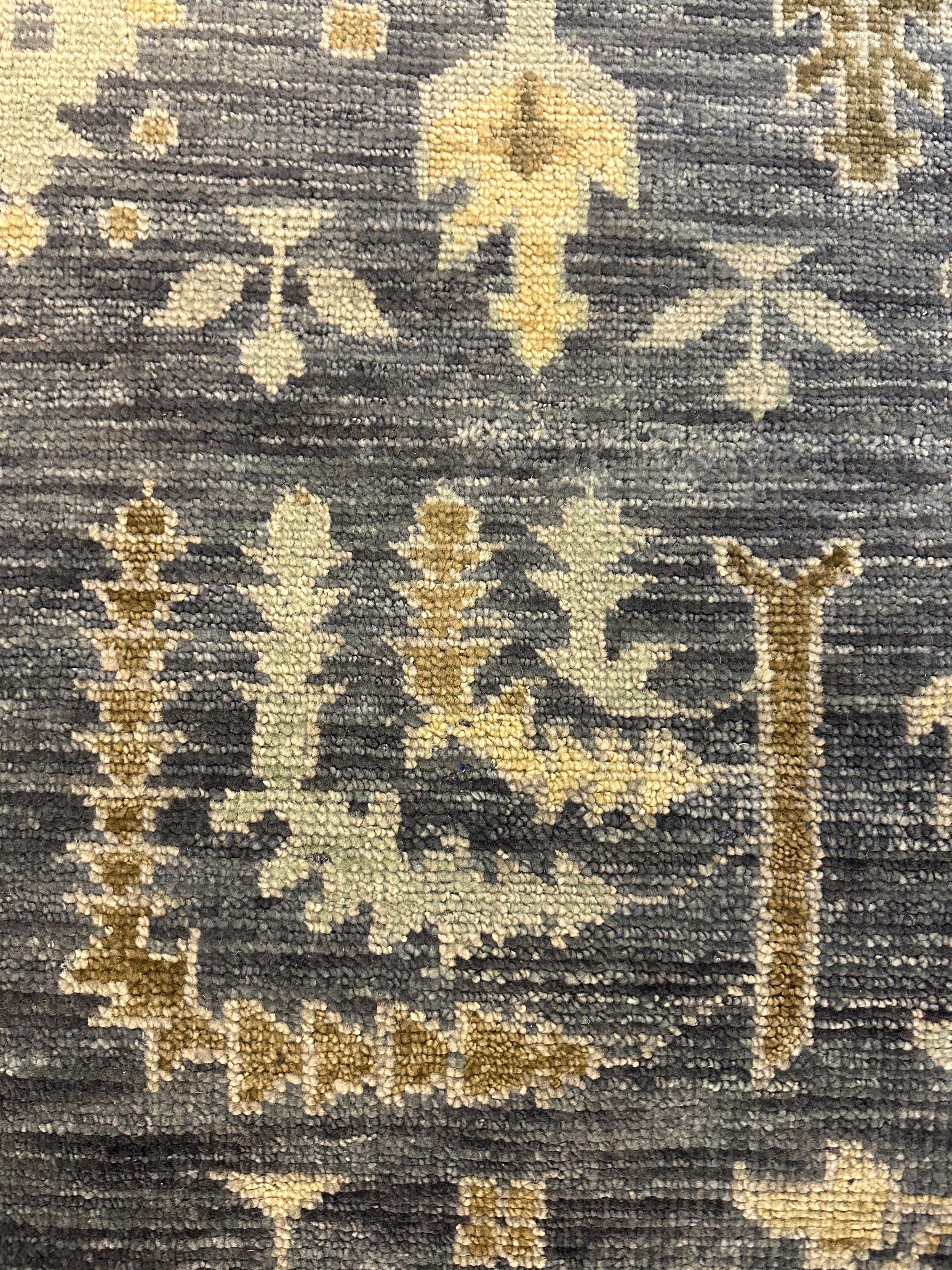 Beauregard Houston-Montgomery 9x12 Blue and Tan Hand-Knotted Oushak Rug