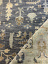 Beauregard Houston-Montgomery 9x12 Blue and Tan Hand-Knotted Oushak Rug