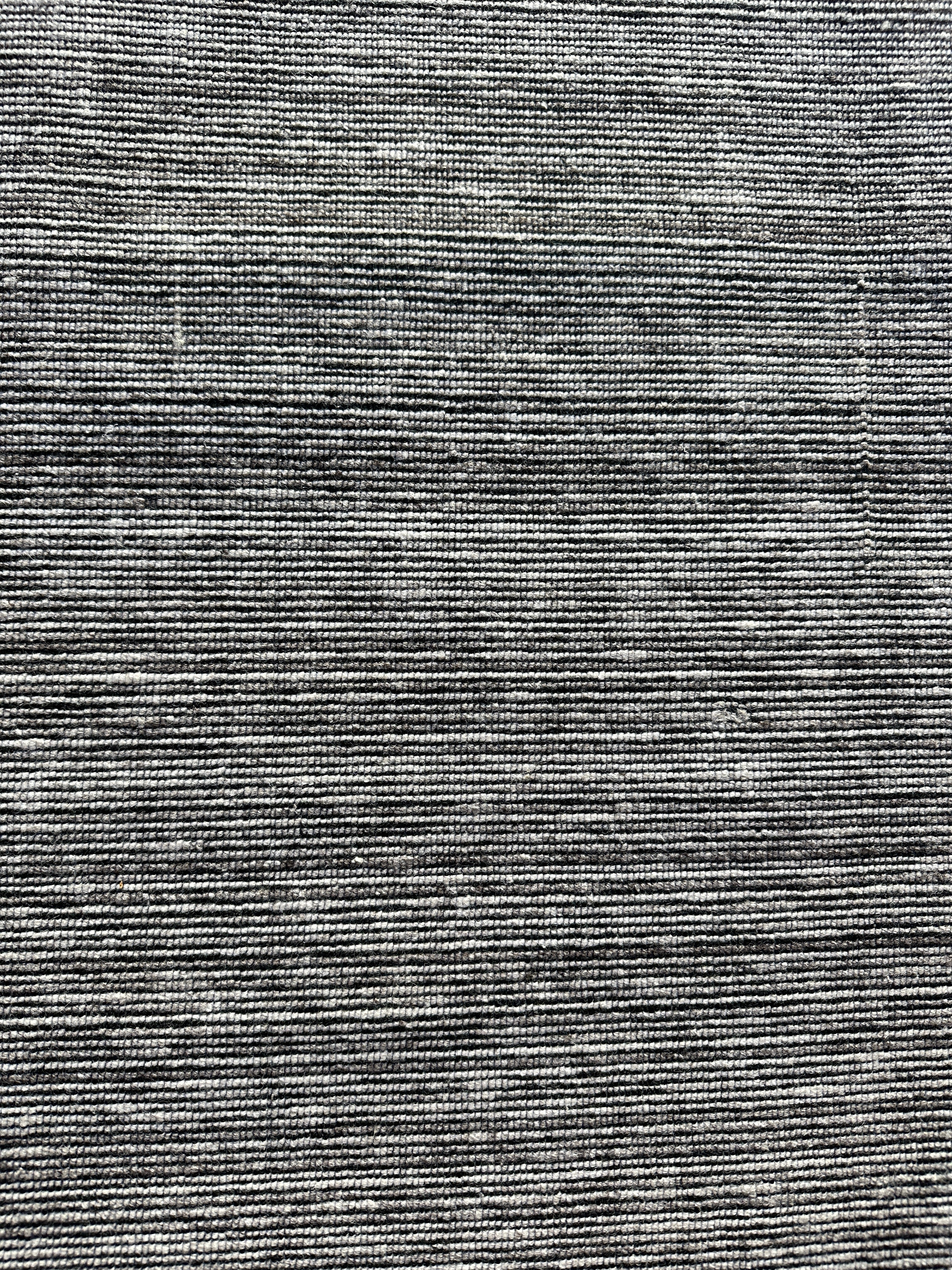 Brandon Walsh 5.3x7.6 Handwoven Durrie Silver and Grey