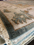 Angourie Rice 8.3X10 Hand-Knotted Oushak Rug Blue and Beige