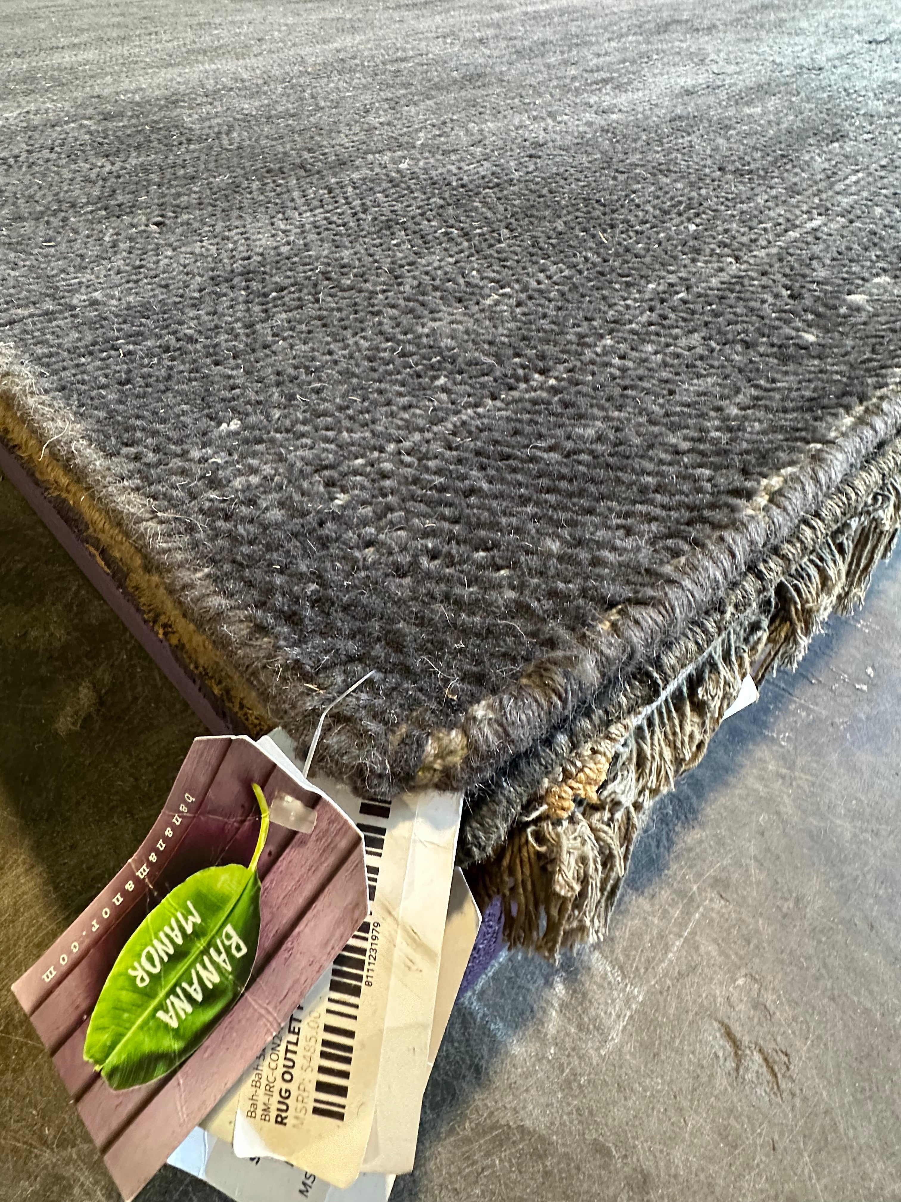 Phillip Gray 5.6x7.6 Dark Grey Handwoven Rug